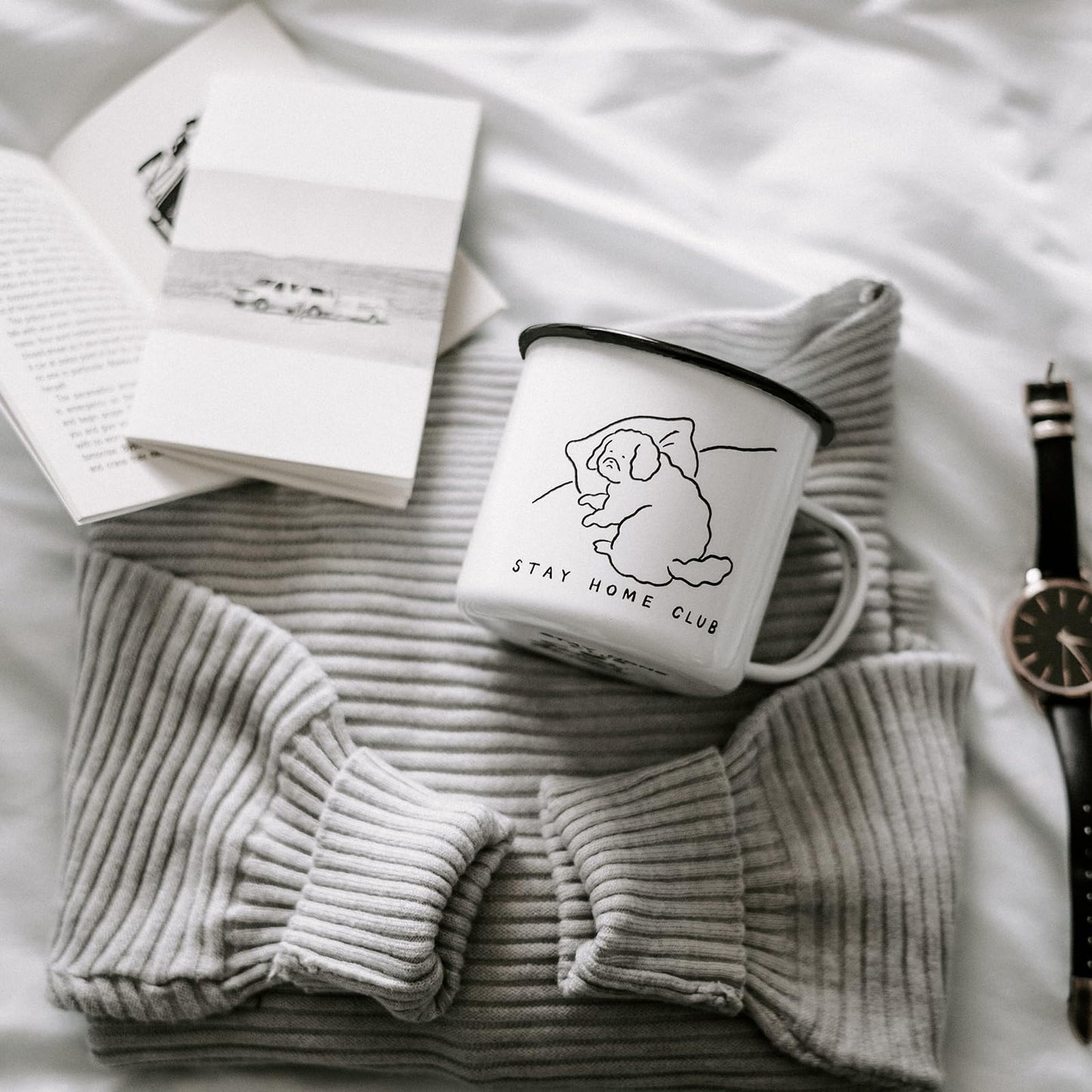 MAIKESUB 12 pcs Sublimation Blanks Enamel Mug 12 OZ with Black Rim Camping Travel Coffee Metal Mug Can be used as a gift for Christmas Thanksgiving Mother's Day Father's Day