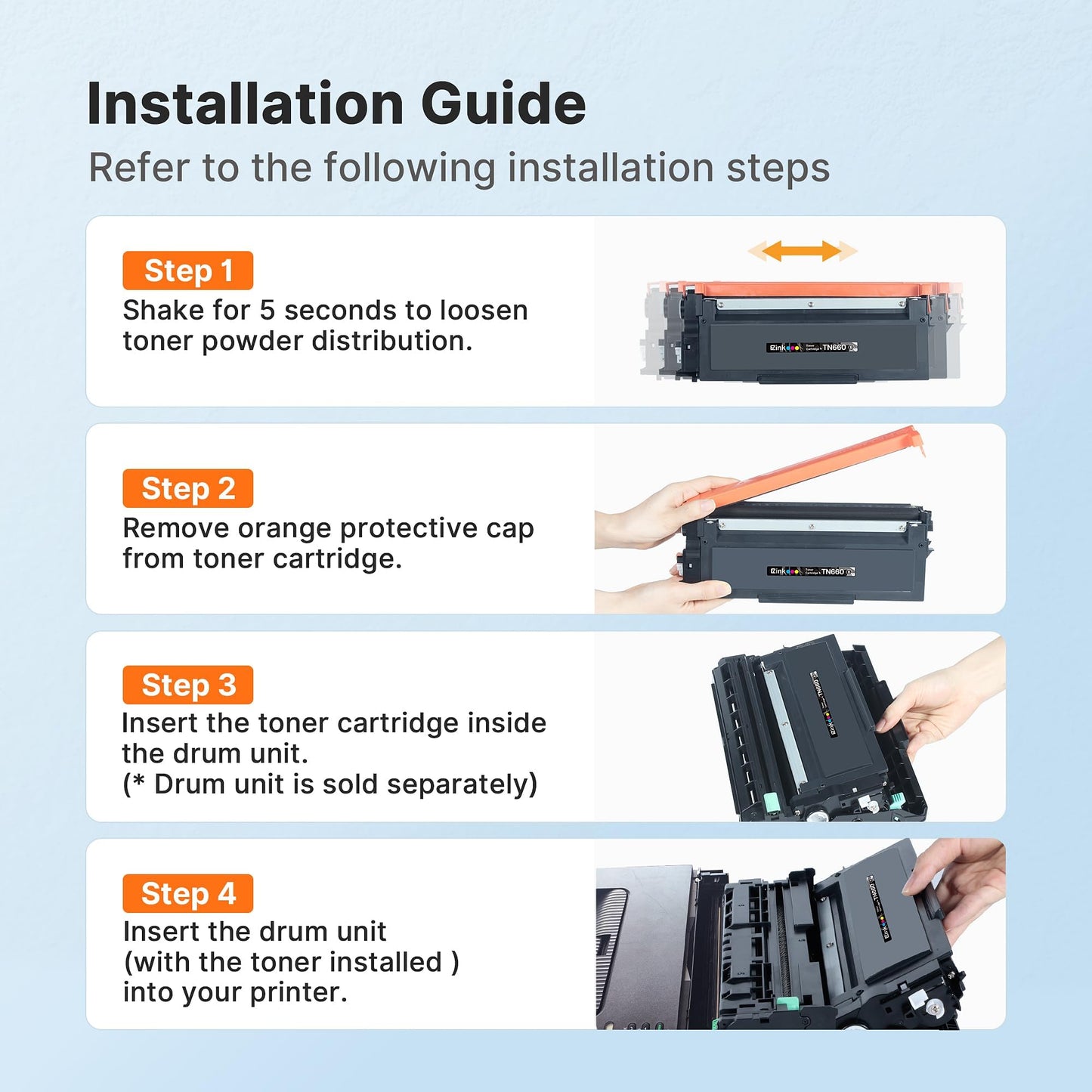 TN660 Toner Cartridges 4 Pack Compatible Replacement for Brother TN660 TN-660 TN630 for DCP-L2520DW MFC-L2740DW HL-L2320D HL-L2360DW DCP-L2540DW MFC-L2700DW MFC-L2720DW Printer High Capacity Black