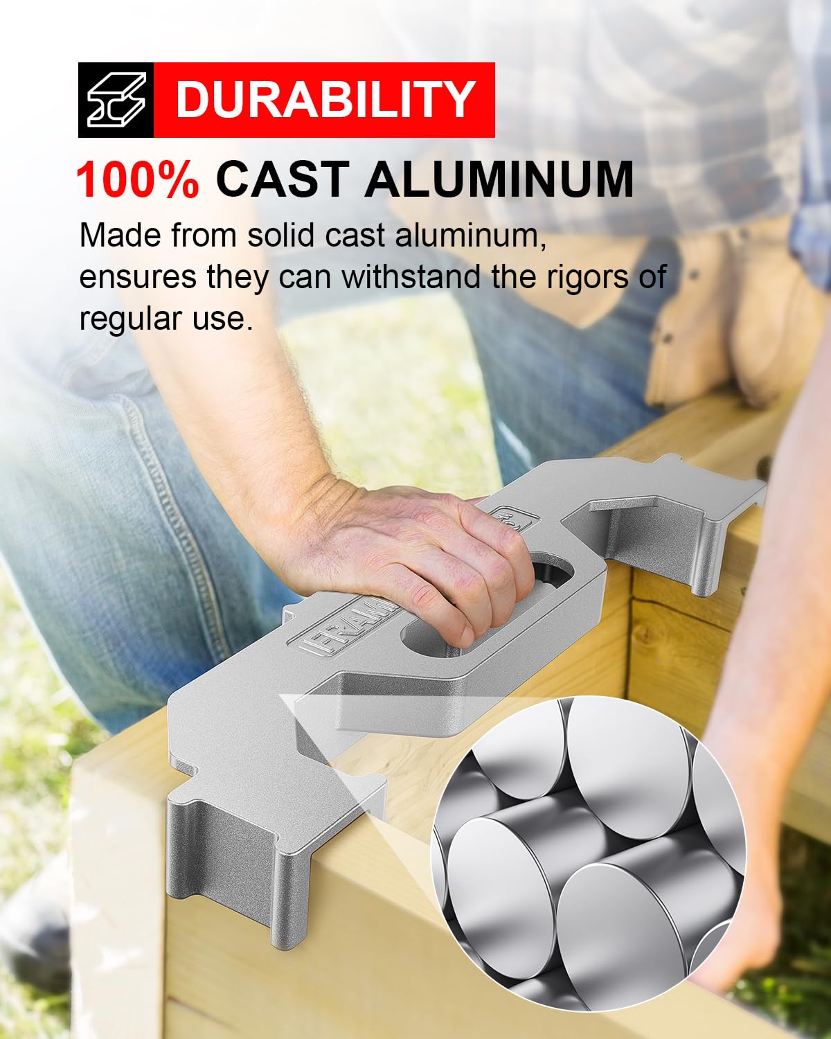 Kolvoii Framing Tool, 16 Inch On-Center Stud Layout Tool, 100% Cast Aluminum, Measurement Jig for Walls, Roofs, Floors or Ladders