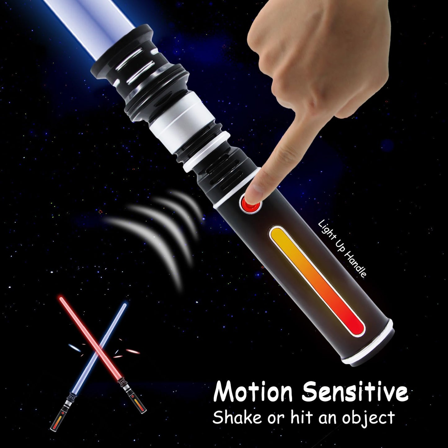 Light Saber for Kids, 3 Packs Light Sabers with FX Sound and Motion Sensors Light up Sword for Halloween Xmas Children's Day Gifts, Dress Up Parties Costum
