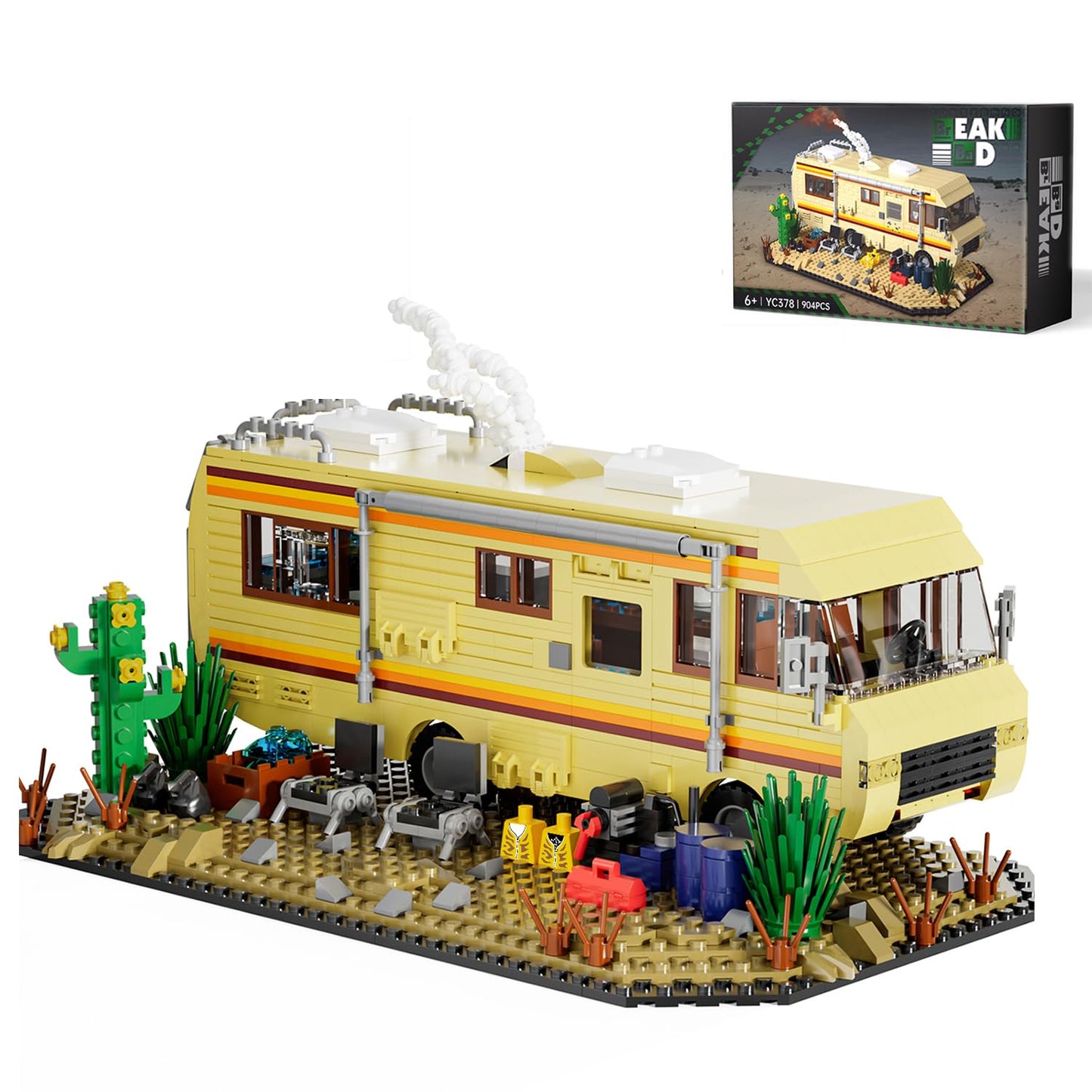 Breaking RV Bad Building Set, MOC Upgraded Classic Scene, Compatible with Lego for Adults, for Adults and Avid Fans