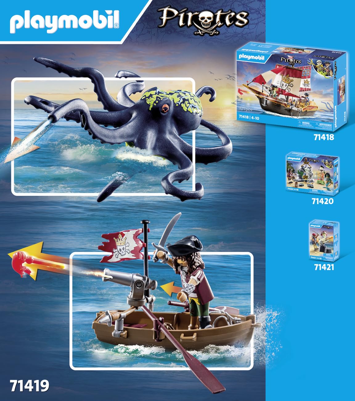 Playmobil Battle with The Giant Octopus