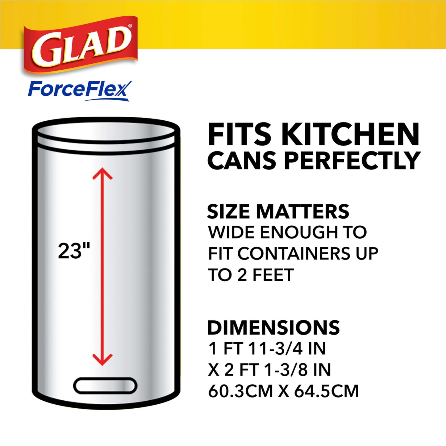 Glad ForceFlex Tall Kitchen Drawstring Trash Bags, 13 Gal, Fresh Clean, 110 Ct, Pack May Vary