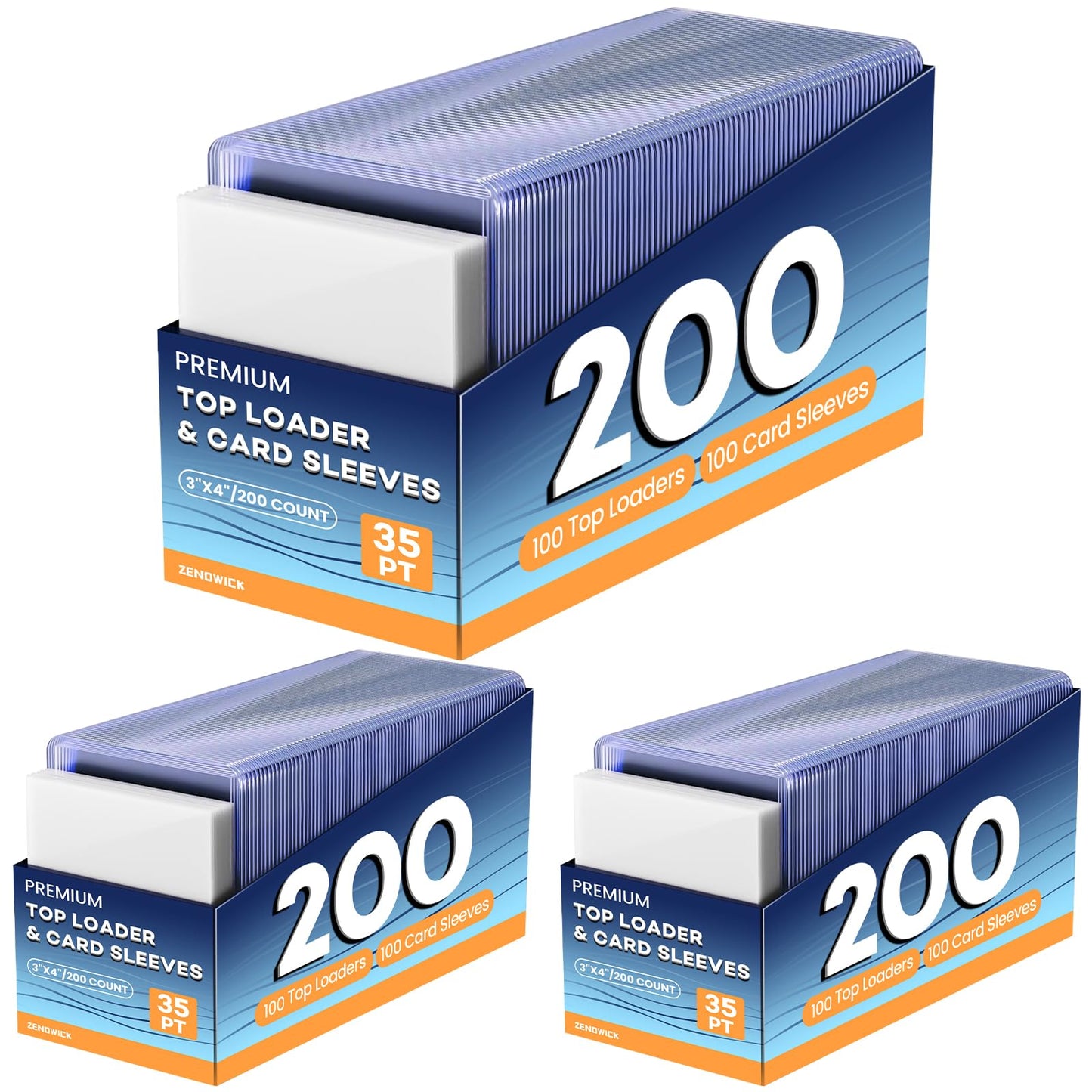 600 Pack Top Loaders Card Sleeves - 3" x 4" Baseball & Football Card Protectors (300 Hard + 300 Soft Sleeves)
