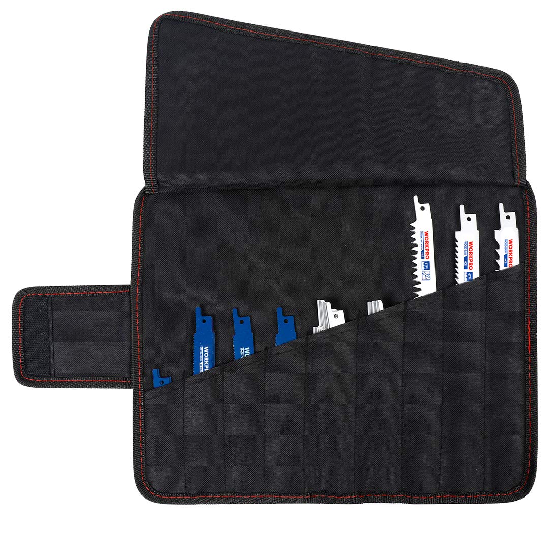 WORKPRO 32-Piece Reciprocating Saw Blade Set - Metal/Woodcutting Saw Blades, Pruner Saw Blades with Organizer Pouch