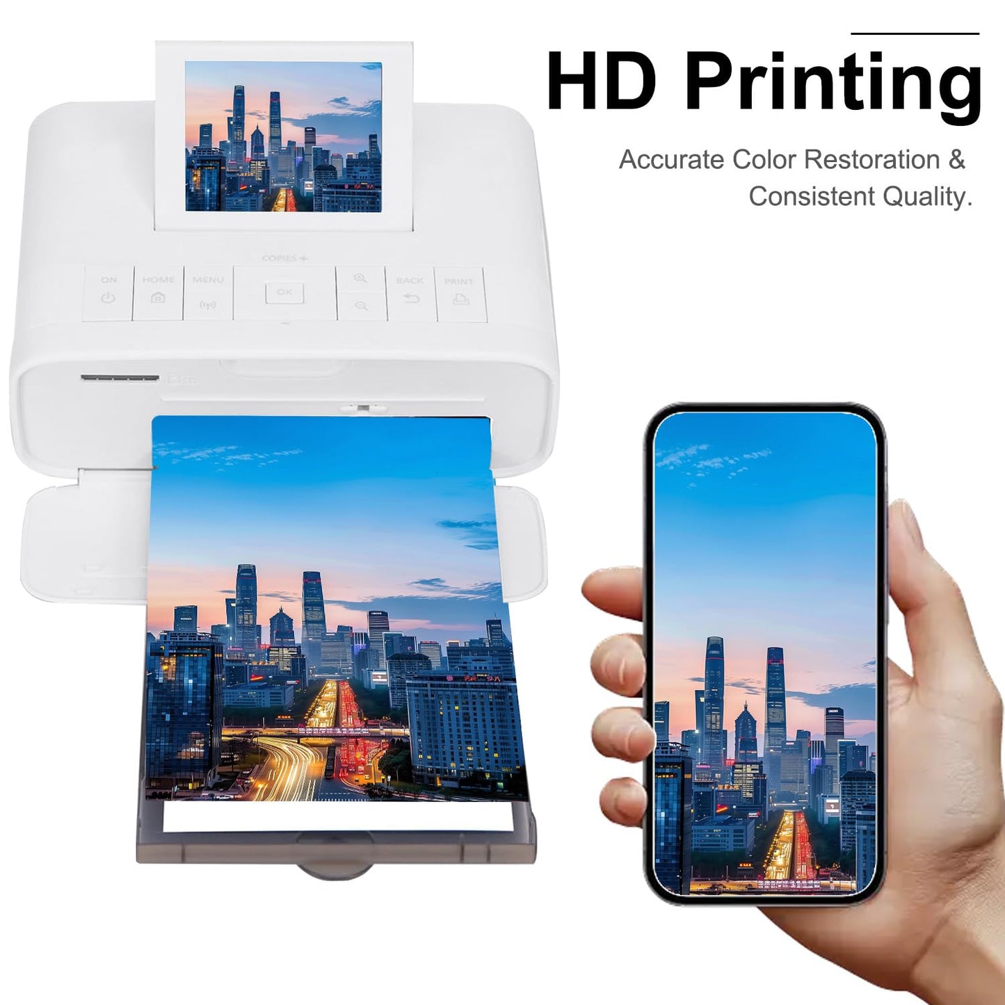 Compatible for Canon Selphy CP1500 Paper and Ink KP-108IN 3 Color Ink Cartridges & 108 Sheets 4x6 Photo Paper for Selphy CP1300, CP1200, CP1500, CP910, CP900, CP760, CP770, CP780 CP800 Printer