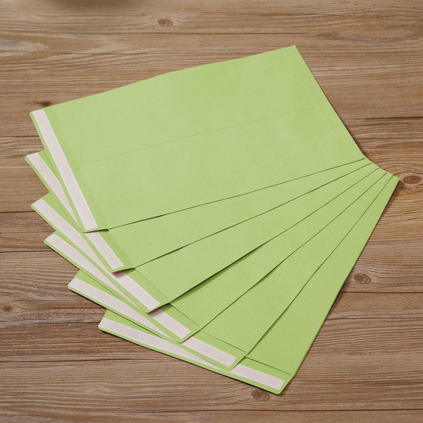 Tanshuqin 9" x 12.75" Light Green Self-Seal Catalog Envelopes Recycled Envelopes for Invitation Cards, Organizing and Storage, Pictures, Photos, Documents (100 PCS)