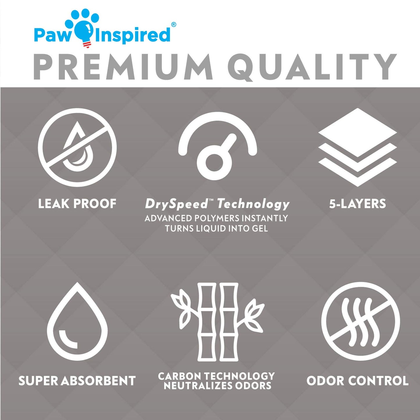 Paw Inspired Disposable Guinea Pig Cage Liners | Bamboo Charcoal Odor Controlling | Super Absorbent Liners Pee Pads for Ferrets, Rabbits, Hamsters, and Small Animals (47" x 26" (Midwest), 8 Count)