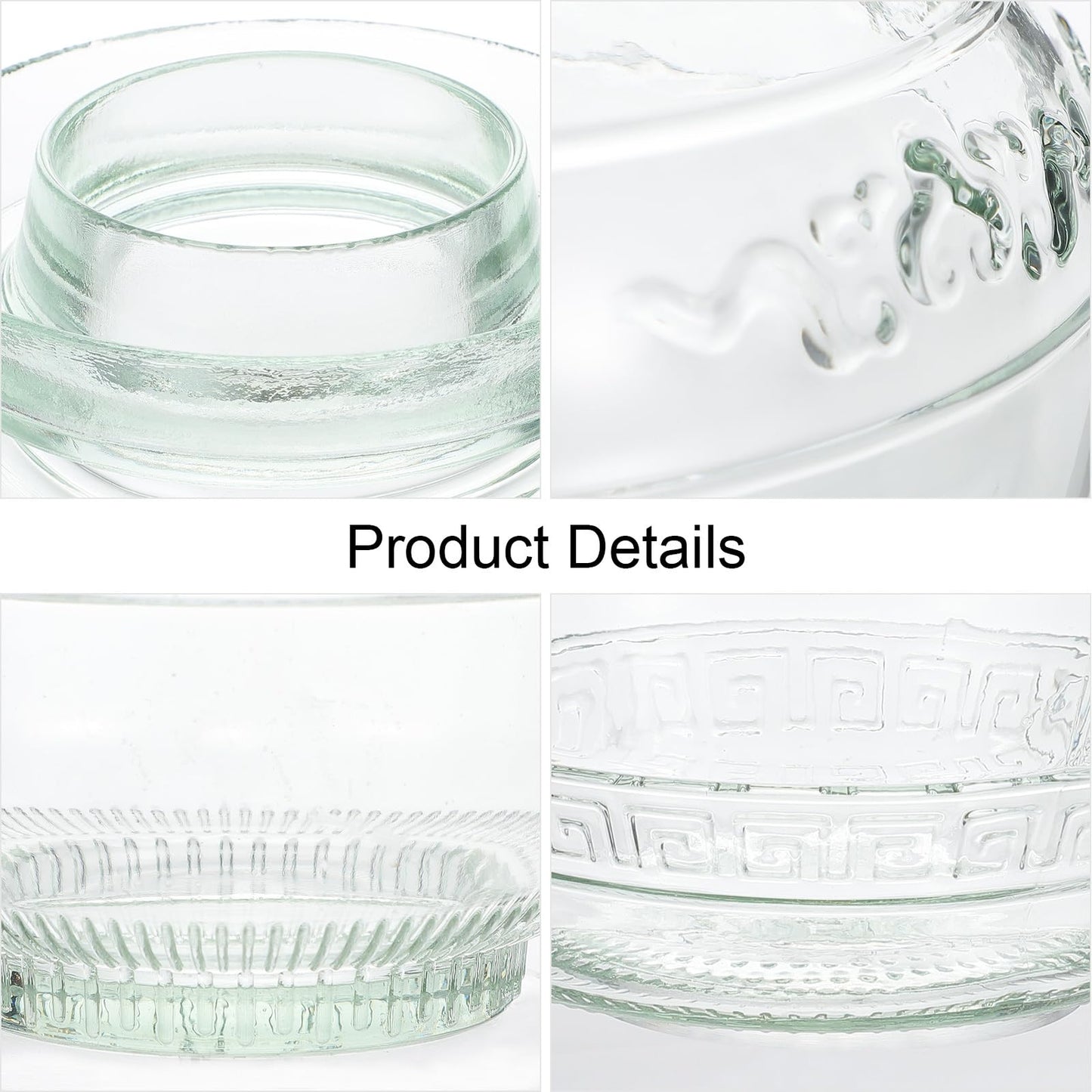 YARNOW Transparent Glass Fermenting Jar - 88 Oz Chinese Pickle Jar with Water Seal Airlock Lid for Home Use, Ideal for Kimchi, Sauerkraut, and Preserves