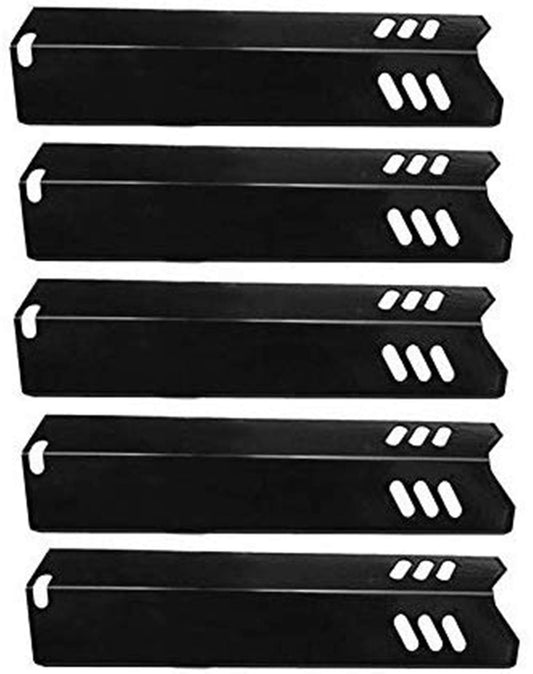 15" Grill Heat Plate Shield, Burner Cover, Flame Tamer for Backyard GBC1460W, BY13-101-001-13, Dyna-glo DGF510SBP, DGF510SSP, Uniflame, Montana, BHG Grills, Porcelain Steel 5 Pack