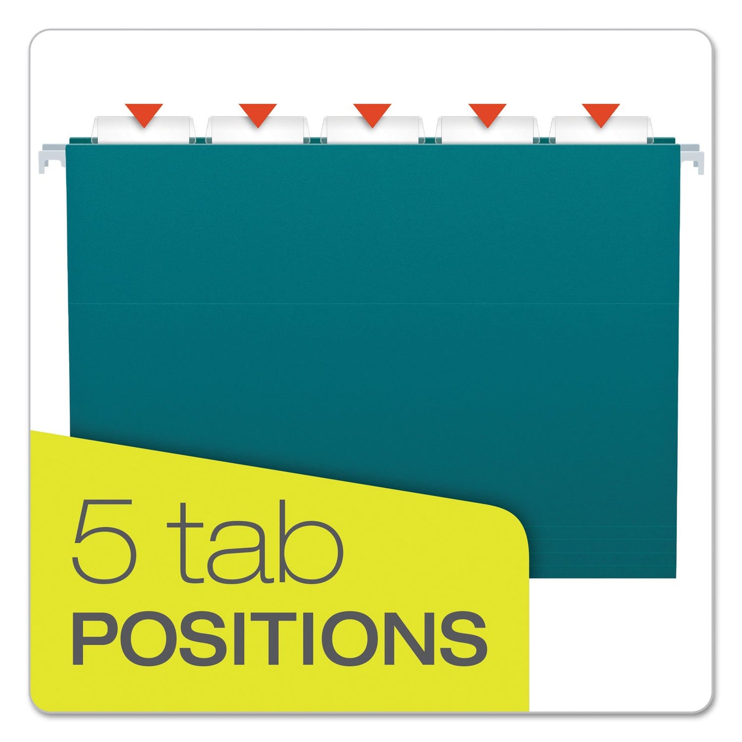 Pendaflex Essentials Hanging Folders, Letter Size, Teal, 25 per Box (81614)
