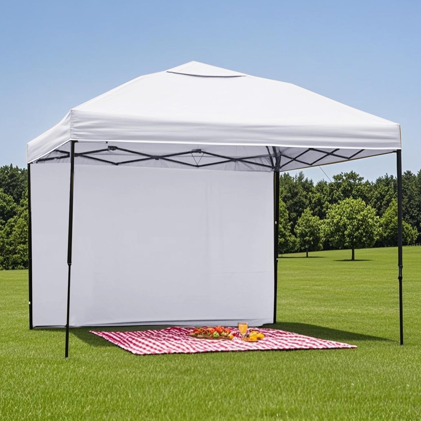 ZONGTI 10x10 FT Instant Canopy Tent Sidewall, Waterproof & UV Protection for Pop Up Canopy Tent - Privacy Wall for Camping, Market Stall, Outdoor Events (3 Pack Sidewall Only, No Frame or Top) (White)
