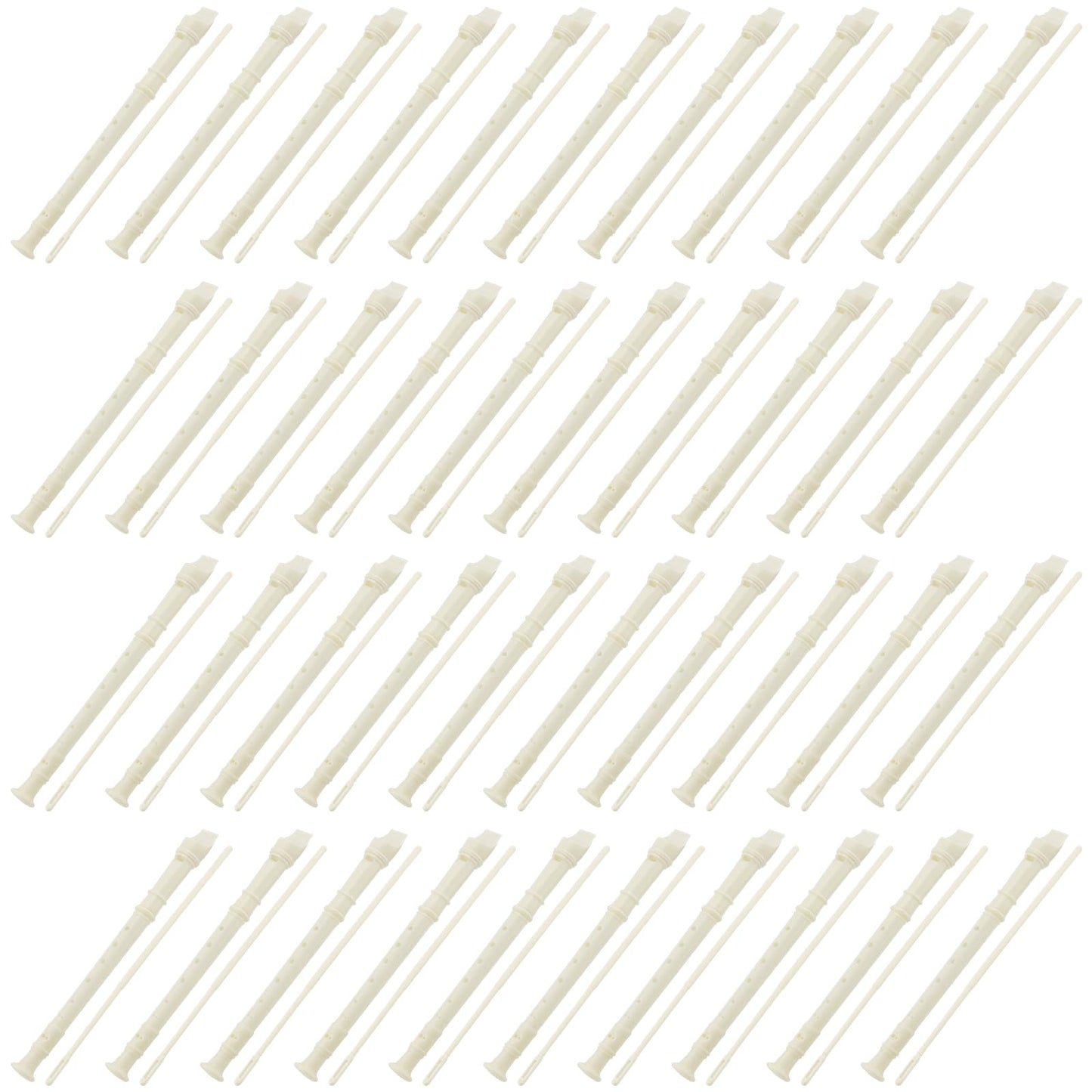YUENPUN 40 PCS Soprano Descant Recorder Musical Instruments with Cleaning Rod,8 Hole Recorder Instrument,Plastic Flute Instrument for Beginners School Student