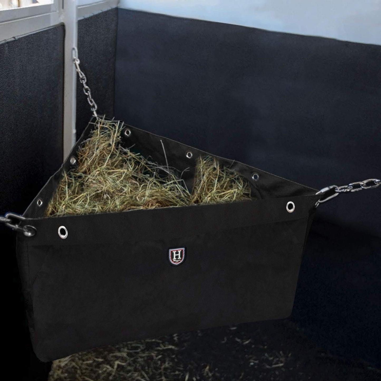 Harrison Howard Durable Easily Accessible Efficient Feeding Sturdy Deep Corner Feeder for Horses
