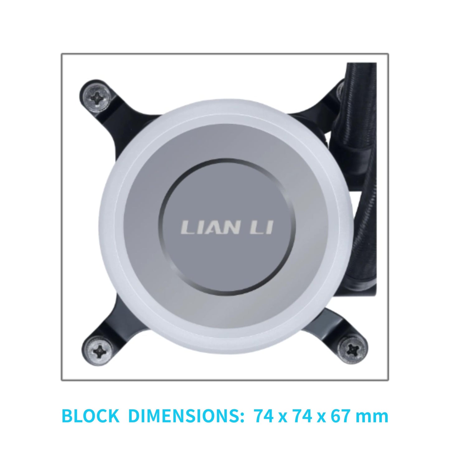 Lian Li Galahad II Lite Liquid Cooler 240mm Performance PBT Fans–AIO CPU Water Cooling, Customizable Pump ARGB Pump Block, Switchable Lid & 28mm PBT Fan for LGA 1700/1851/AM5/4 (GA2L24PB)