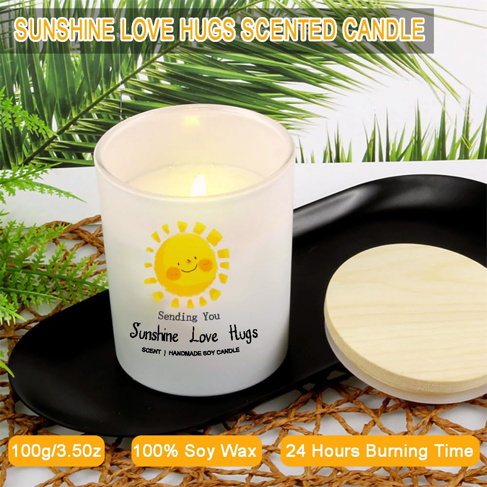 Cozy Blanket Gift Basket for Women, Sunflower Set with Throw Blanket Mug Socks Scented Candle, Birthday Mother's Day Christmas Anniversary Get Well Soon Gift for Her Friend Mom Sister Wife