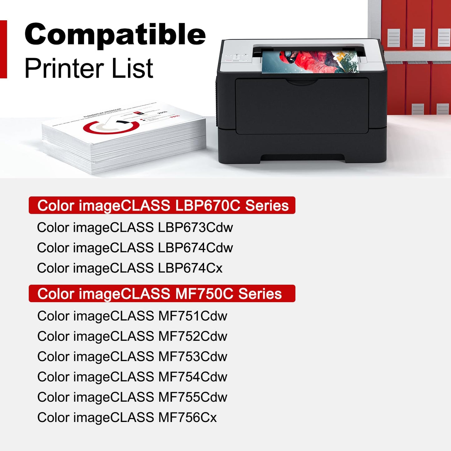 v4ink 069H 069 Toner Cartridges High Capacity Compatible Replacement for Canon 069H 069 Works for Canon Color imageCLASS MF750C LBP670C Series MF753Cdw MF754Cdw MF751Cdw LBP674Cdw Printer（2 Black）