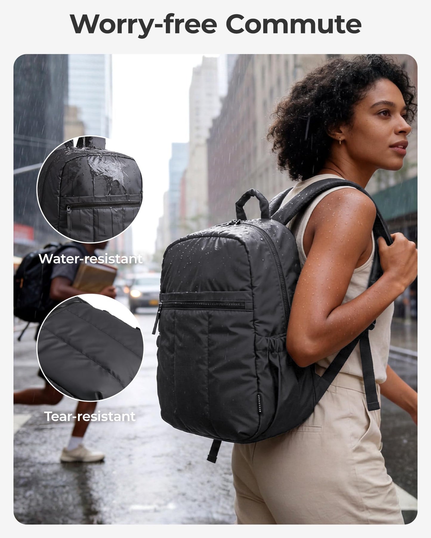 BAGSMART Travel Backpack for Women, Backpack for Women, Laptop Backpack, 15.6 In-chocolate, Standard-15.6 inch, Modern, Minimalist