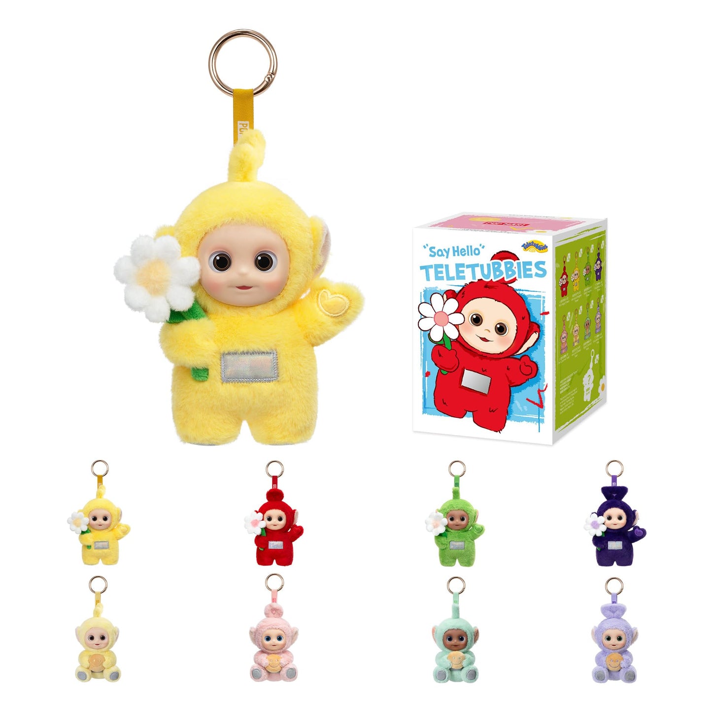 POP MART Teletubbies Say Hello Series Blind Box Pendant, Collectible Plush Toys, Holiday Birthday Gifts for Girls and Boys, Single Box