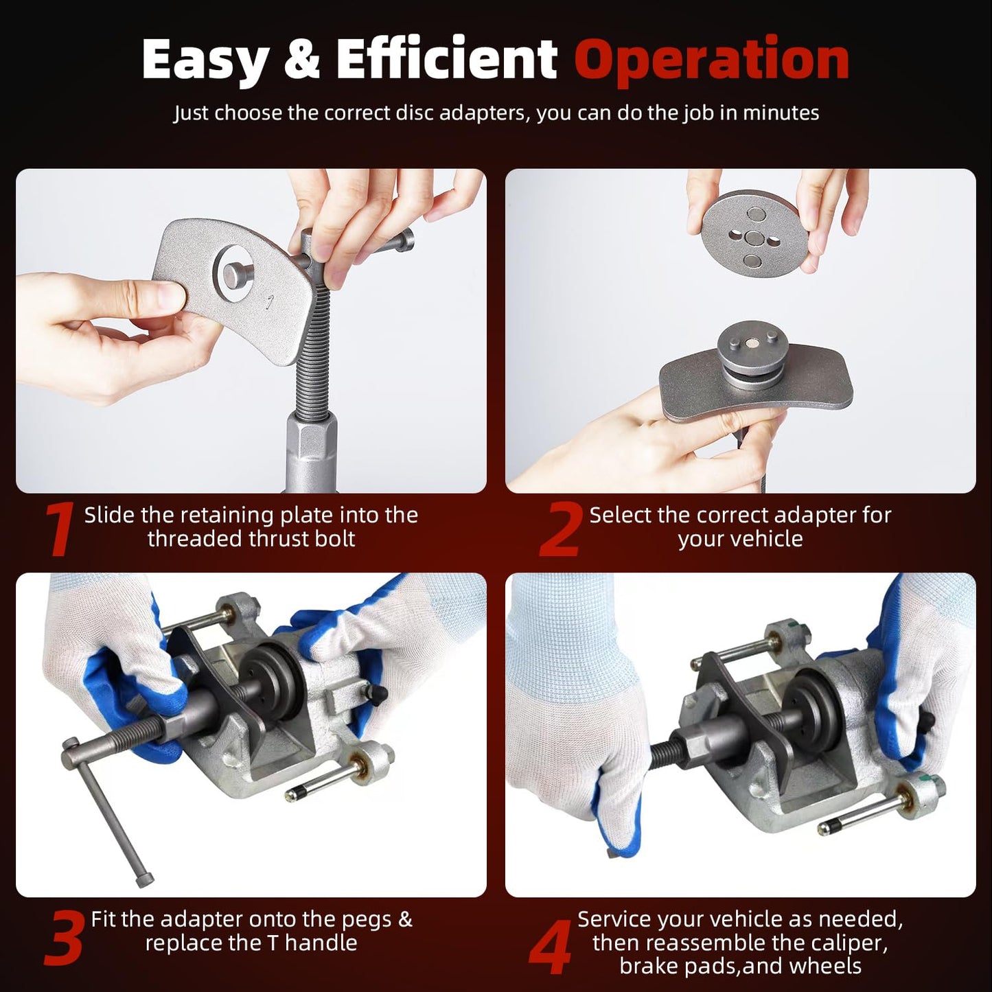 8milelake 22pcs Professional Disc Brake Caliper Wind Back Tool Kit