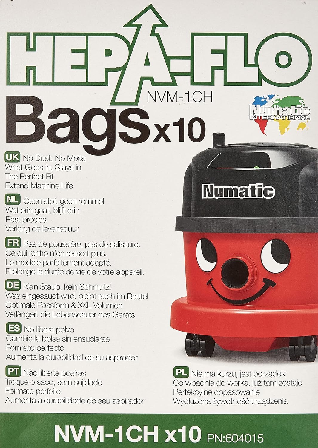 Numatic NVM-1CH Numatic Henry Cleaner Bags - 1 Box (Pack of 10)