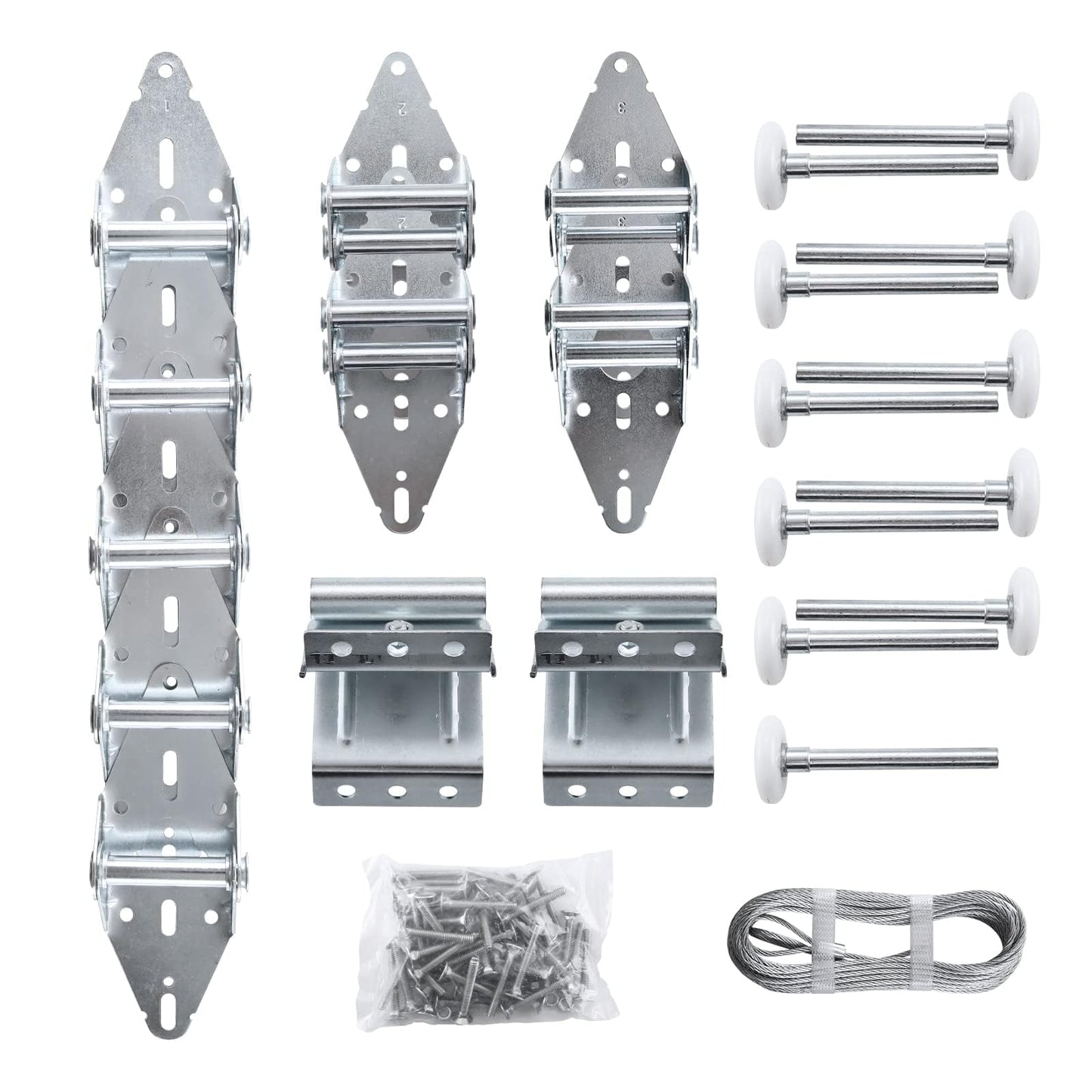 HOME MASTER HARDWARE Garage Door Hinge & Roller Tune Up Kit Garage Door Hardware Kit for 16 x 7 or 18 x 7 Door