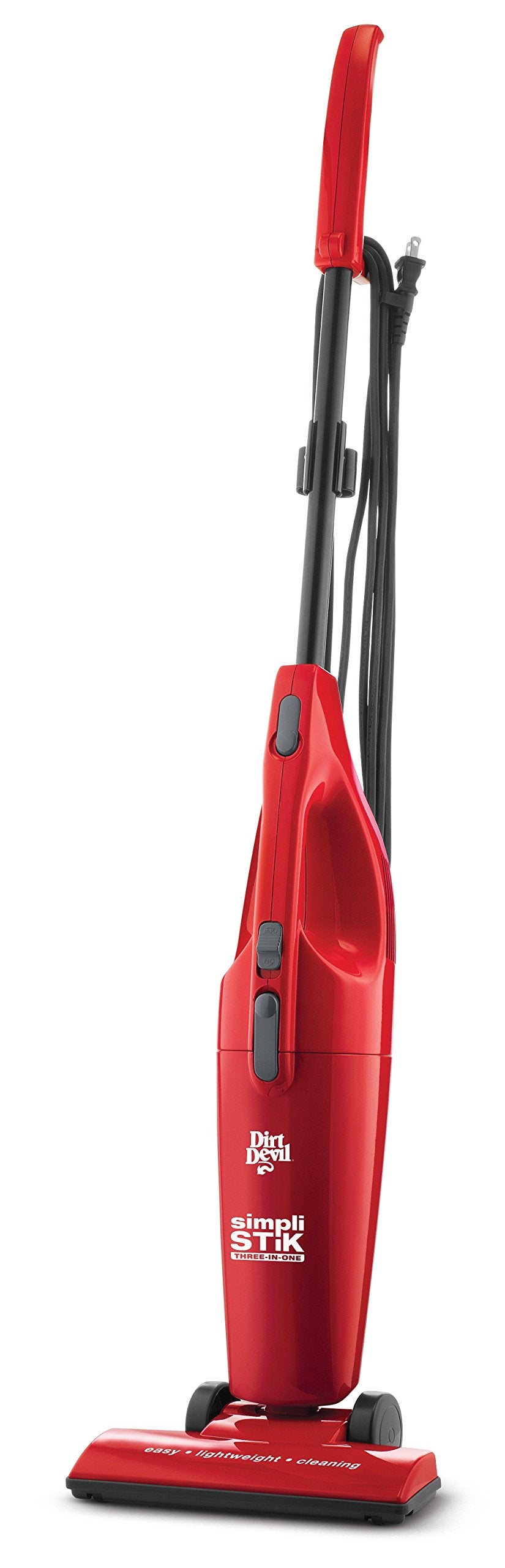 Dirt Devil Simpli-Stik Vacuum Cleaner, 3-in-1 Hand and Stick Vac, Small, Lightweight and Bagless, SD20000RED, Red, 43 Inch