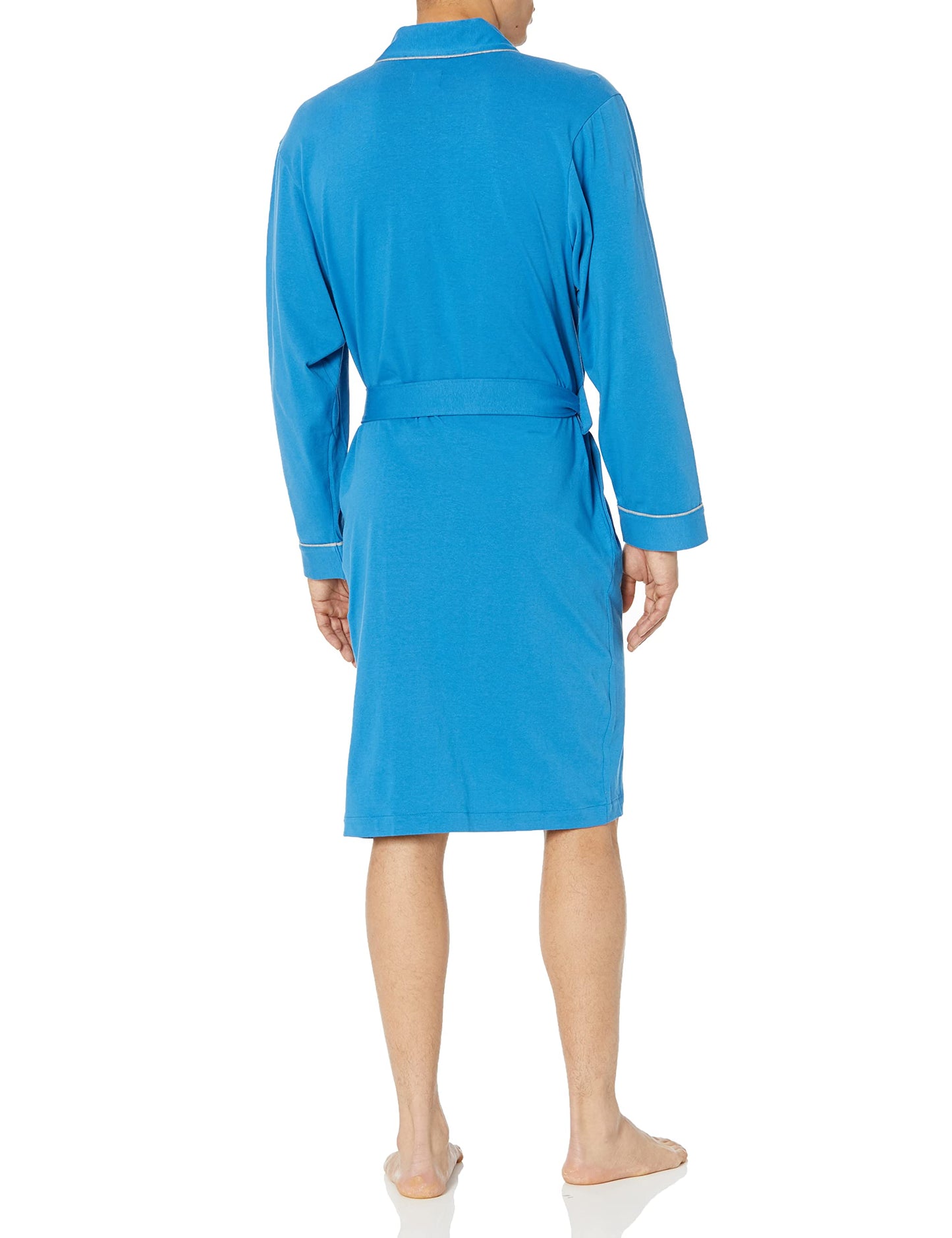 BOSS Mens Cotton Kimono Robe, Cerulean Blue, XX-Large