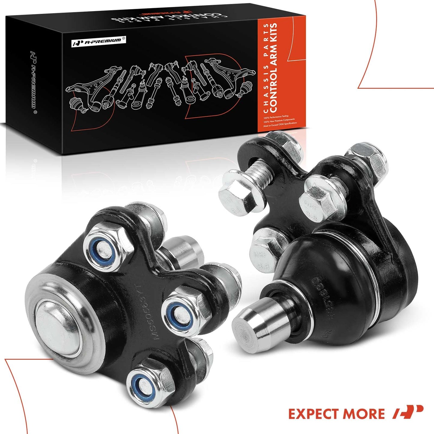 A-Premium 2 x Front Lower Ball Joint, Compatible with Buick Encore 2013-2022 & Chevrolet Sonic 2012-2018, Trax 2013-2022
