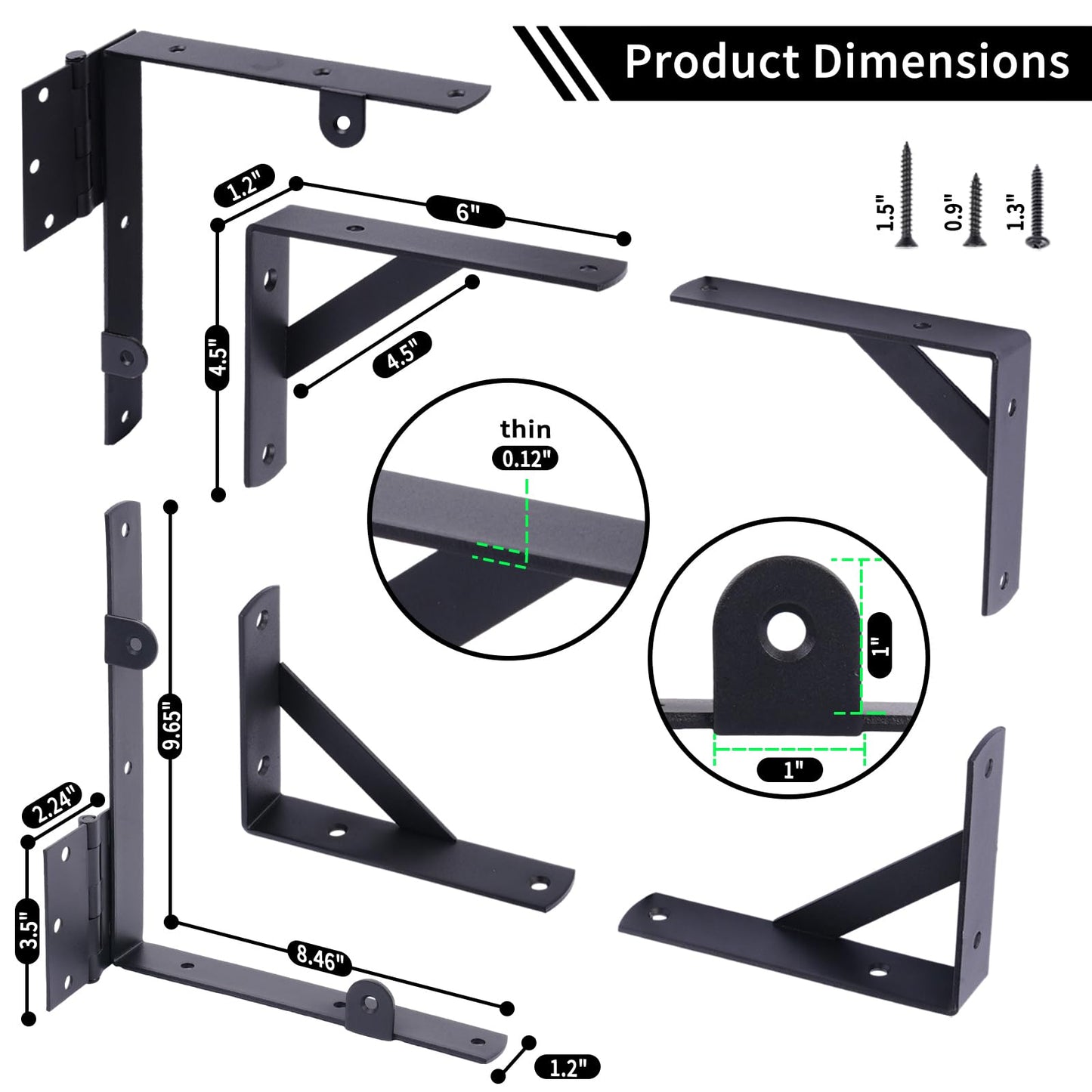Cartilage 1 Set Anti Sag Gate Corner Brace Frame Kit,Heavy Duty Gate Corner Brace Bracket with Self-Locking Gate Latch,Frame Hardware Kit for Wooden Gate Fences,Shed Doors,Corral Gates,Wood Windows
