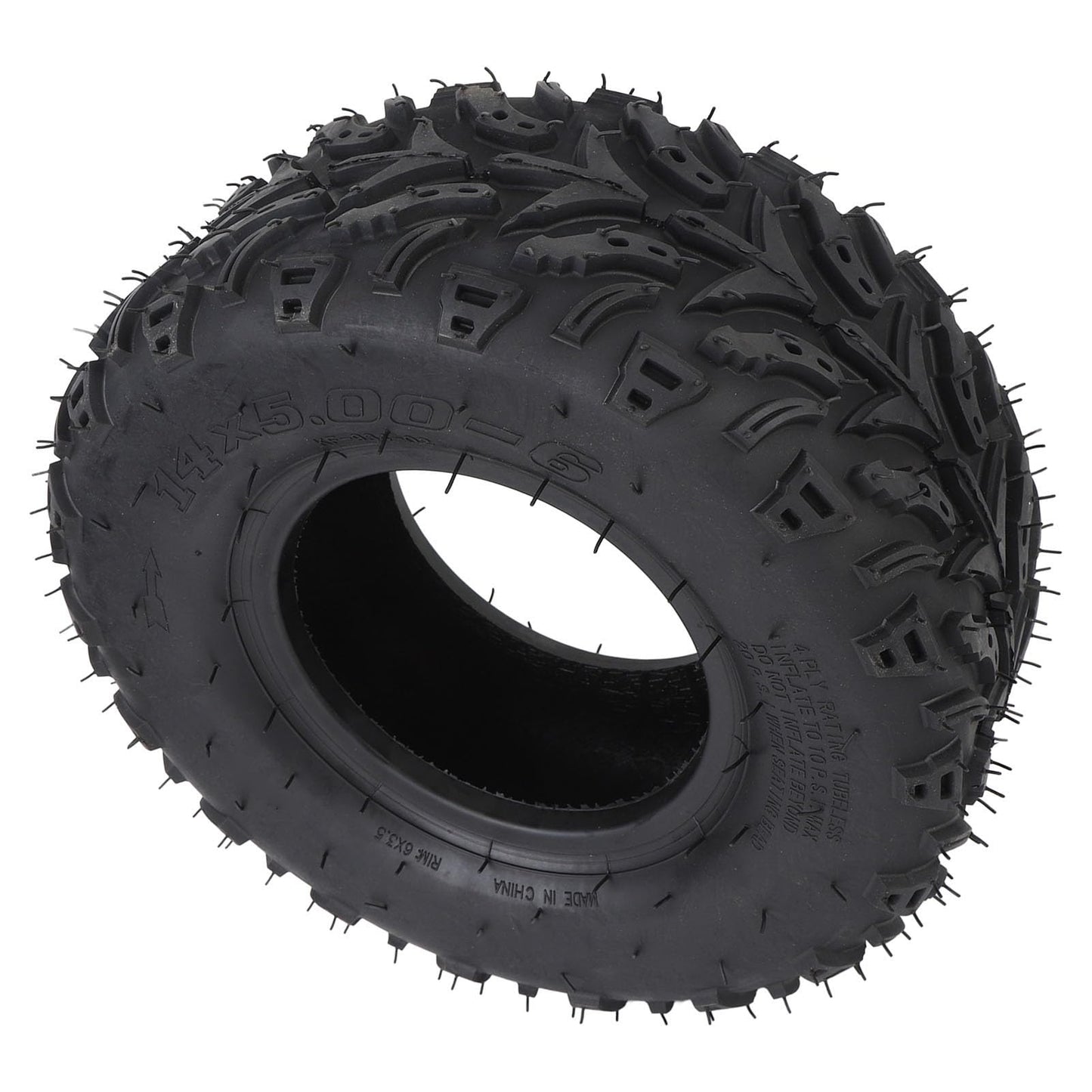 14x5.00-6 ATV UTV Tire, Universal All Terrain Tire, Trail Mud Sand Off Road Tire for 4 Wheelers ATV, Quad Lawn, Wheelbarrows, Go Kart, Snow Blower, Tractor, Lawn Mower Tires