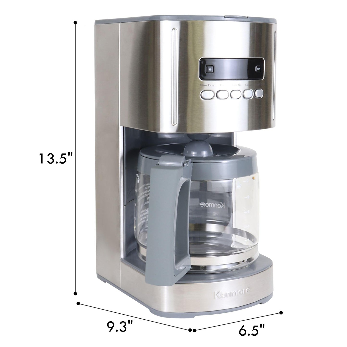 Kenmore Drip Coffee Maker - 12 Cup Programmable Cafe Machine With Glass Pot, Regular & Bold Brew, Auto Shut Off Large Water Reservoir, Reusable Filter, Kitchen Appliances For Cafeteria Barista