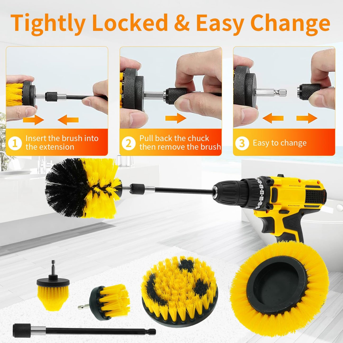 TOWBRUS 32 Pack Drill Brush Attachments for Cleaning, Crevice Cleaning Brush for Home, Bathroom, Car, Kitchen, Tight Corners, Stubborn Stains, Efficient Grime Removal, Ideal for Hard-to-Reach Areas