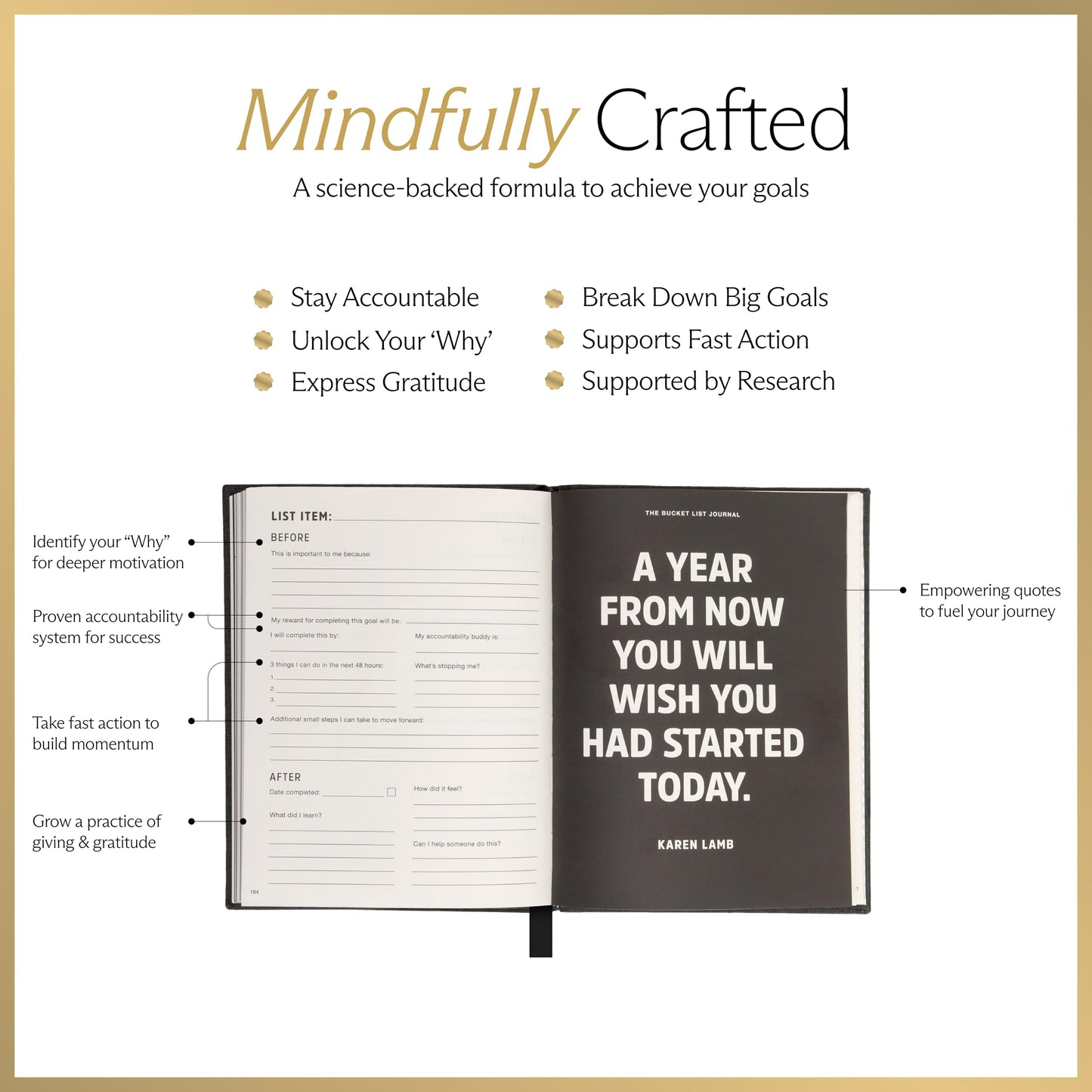 The Bucket List Journal by Ben Nemtin, A Simple Tool to Achieve a Rich and Fulfilling Life - Daily Planner to Increase Positivity, Productivity, Mindfulness, Wellness and Happiness