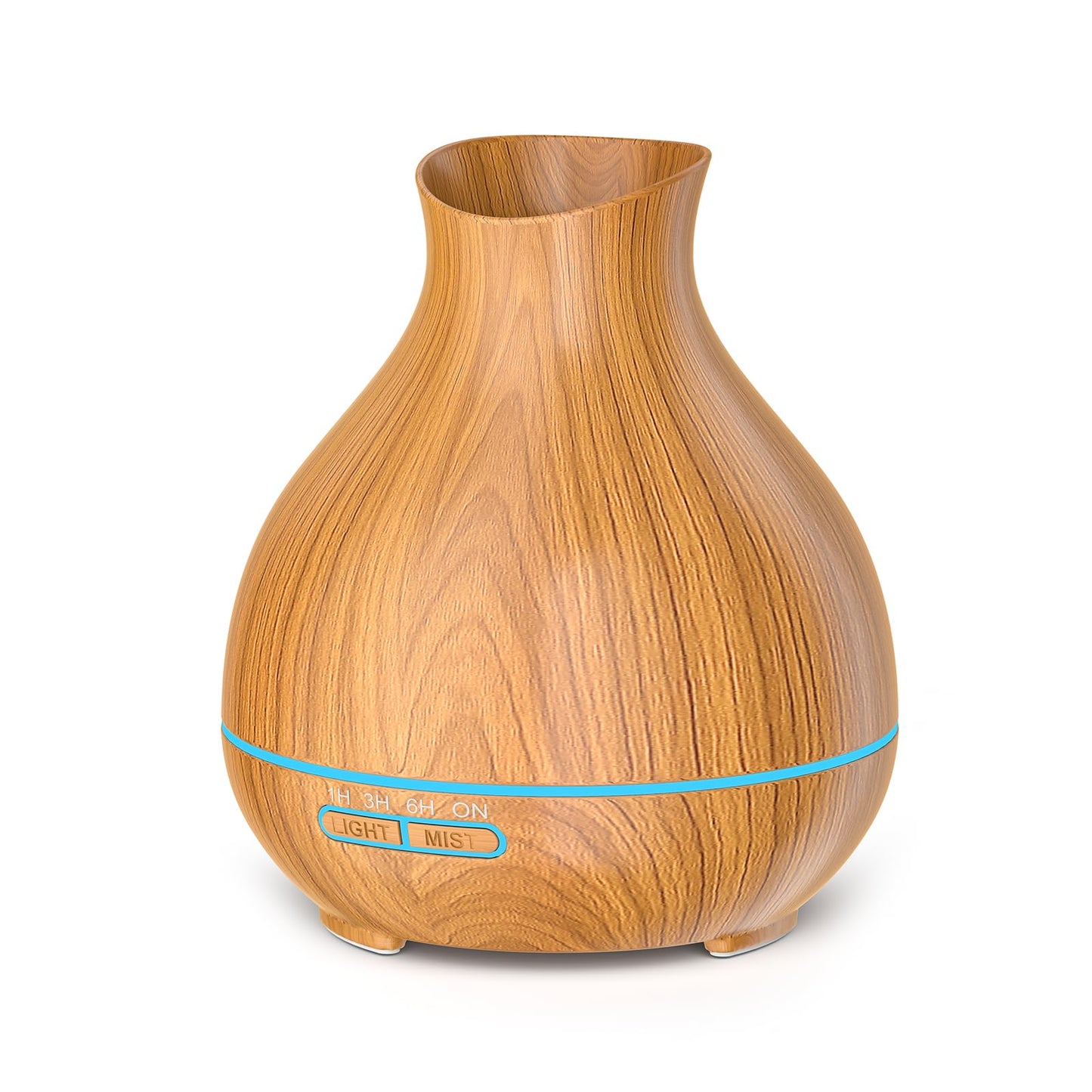 Aromatherapy Essential Oil Diffuser 550ml 12 Hours Wood Grain Aroma Diffuser with Timer Cool Mist Humidifier for Large Room, Home, Baby Bedroom, Waterless Auto Shut-Off, 7 Color Lights Changing