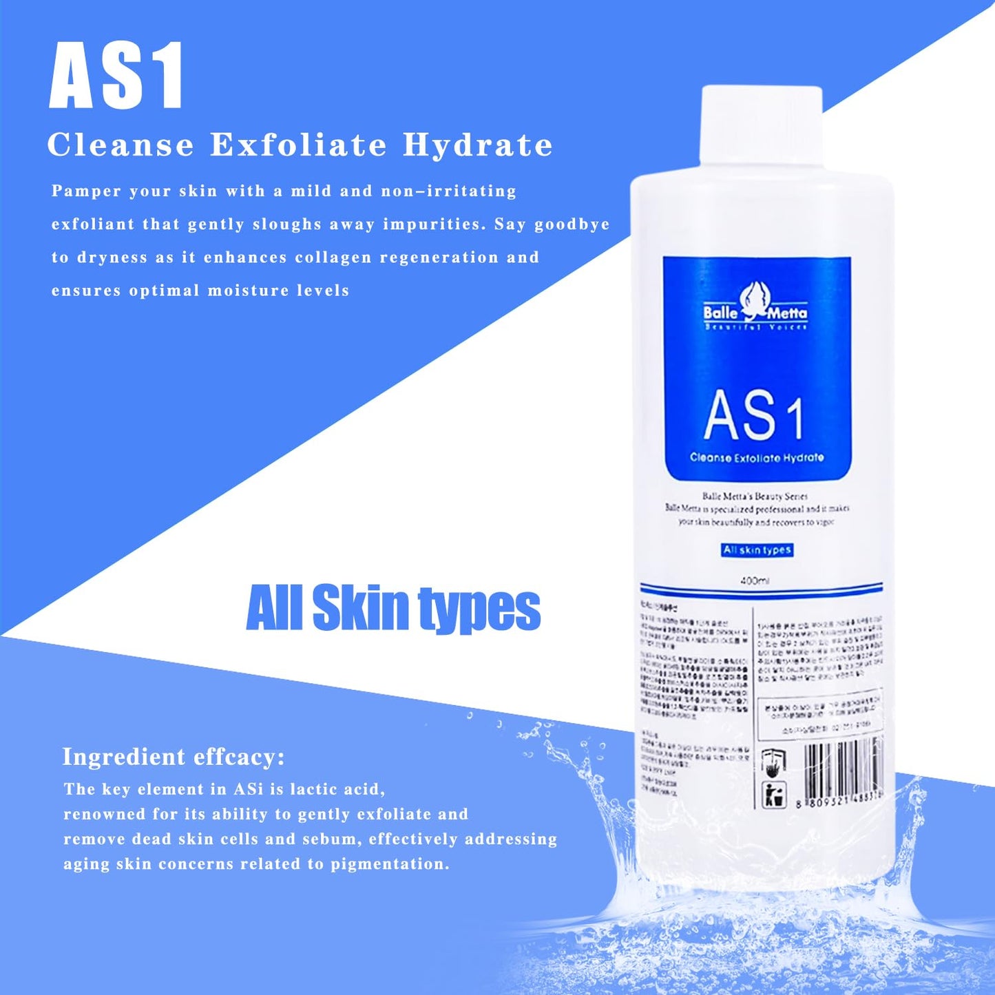 Aqua Peeling Solution for SPA Salon, 3 Bottle 400ml Skin Care Aqua Peel Serum, Small Bubble Solution, Hydro Facial Machine Solution for Cleaning Face