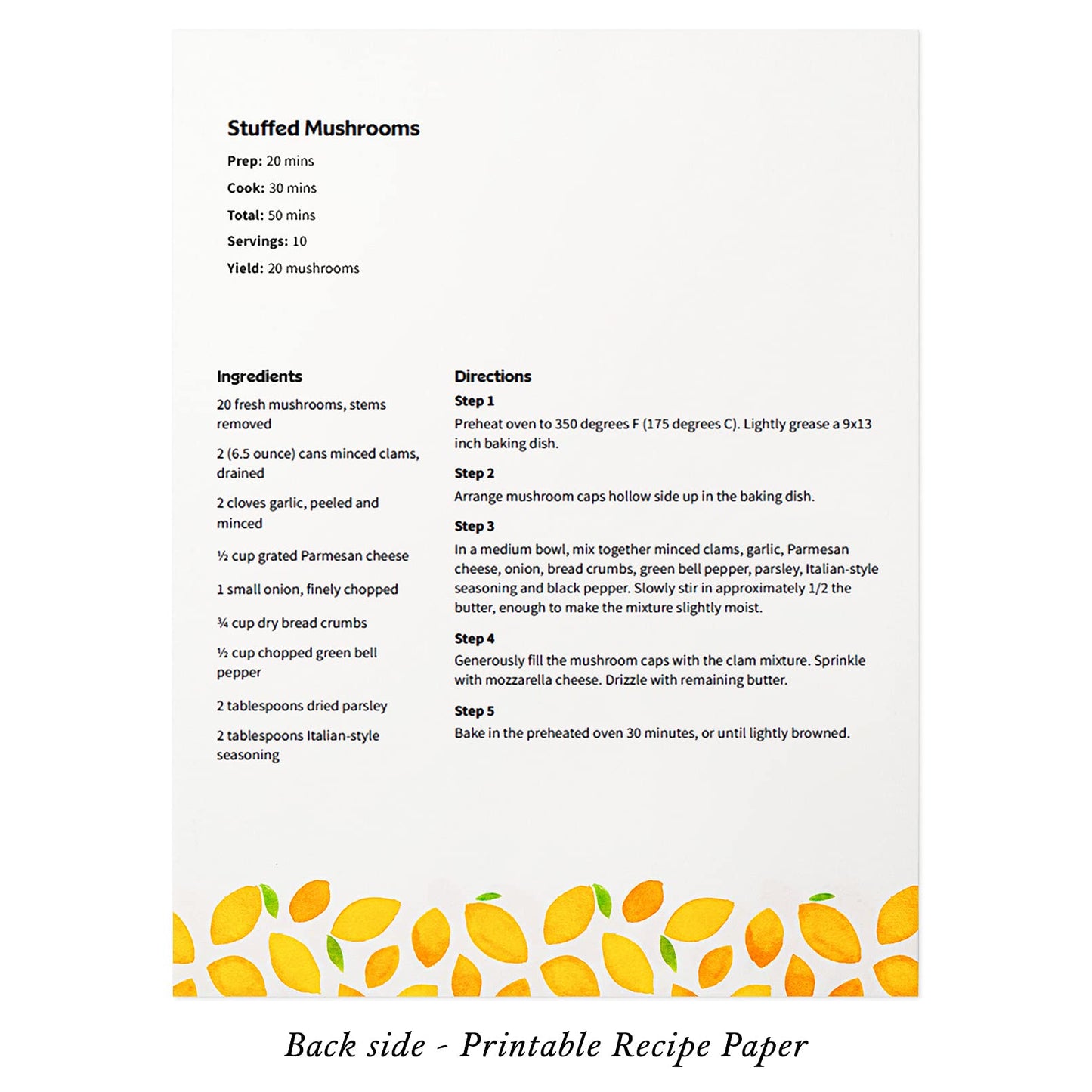 Jot & Mark 8.5" x 11" Sturdy 3 Ring Recipe Binder with Spill-Proof Clear Binder Sleeves Sheet Protector, 30 Dual-Sided Recipe Card Pages for Written & Printed Recipes, Tabbed Dividers, Lemon Twist