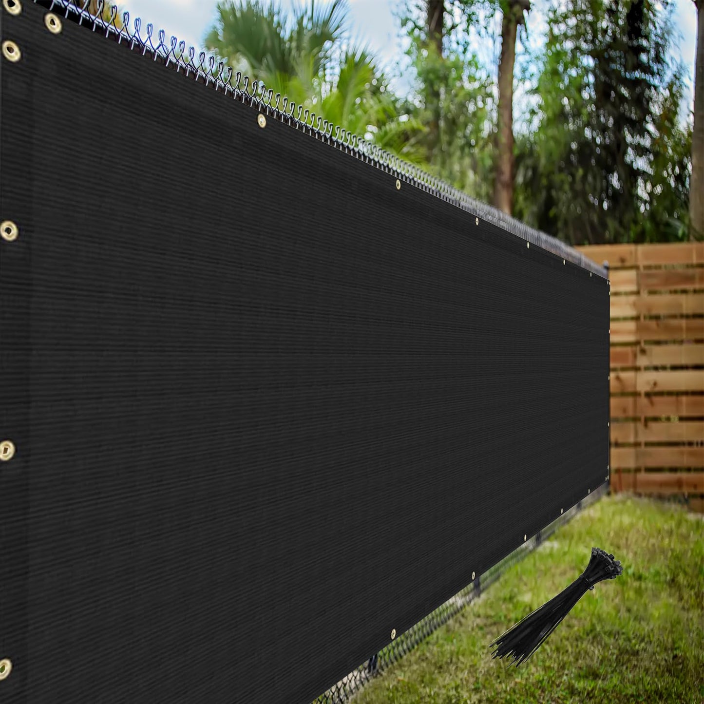 Privacy Fence Screen, 5ft x 50ft Privacy Screen Cover Windscreen Shade Fence UV Protection for Garden Yard Backyard Lawn Patio Weather-Resistant