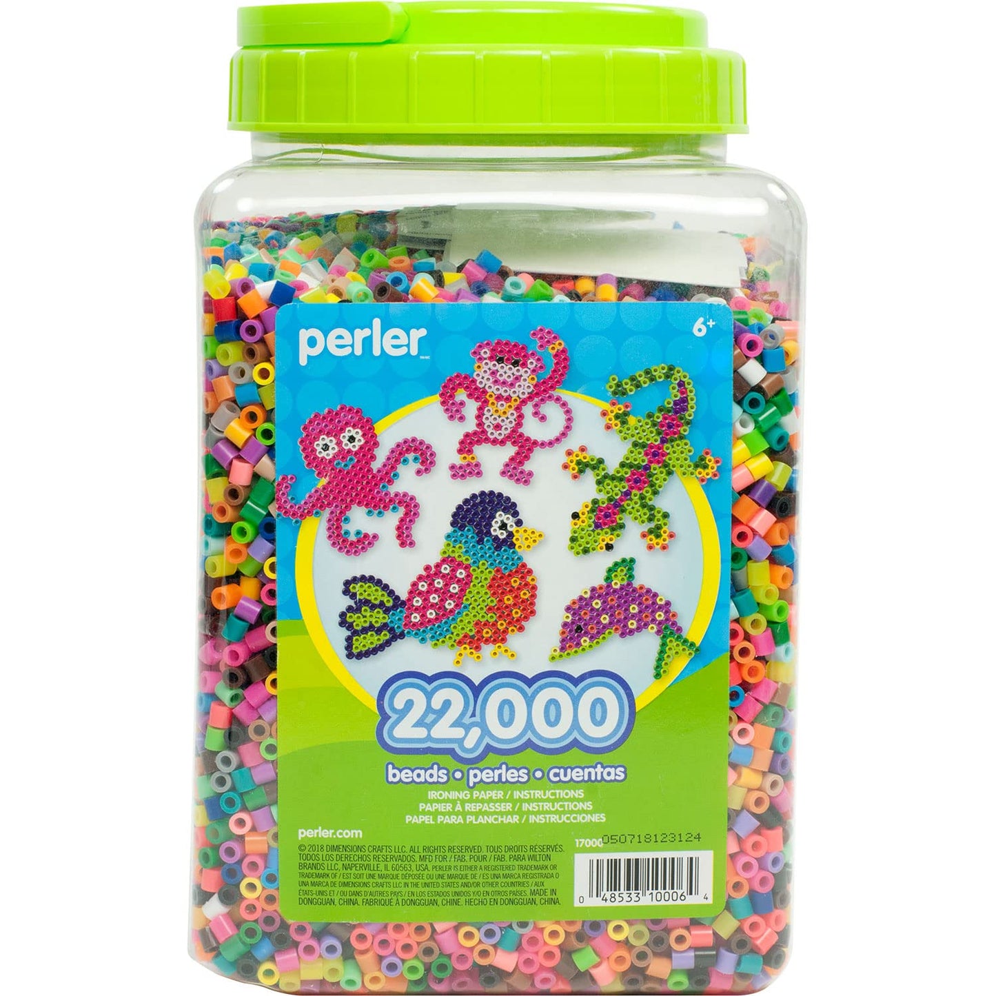 Perler Beads 22,000 Count Bead Jar Multi-Mix Colors - 17000