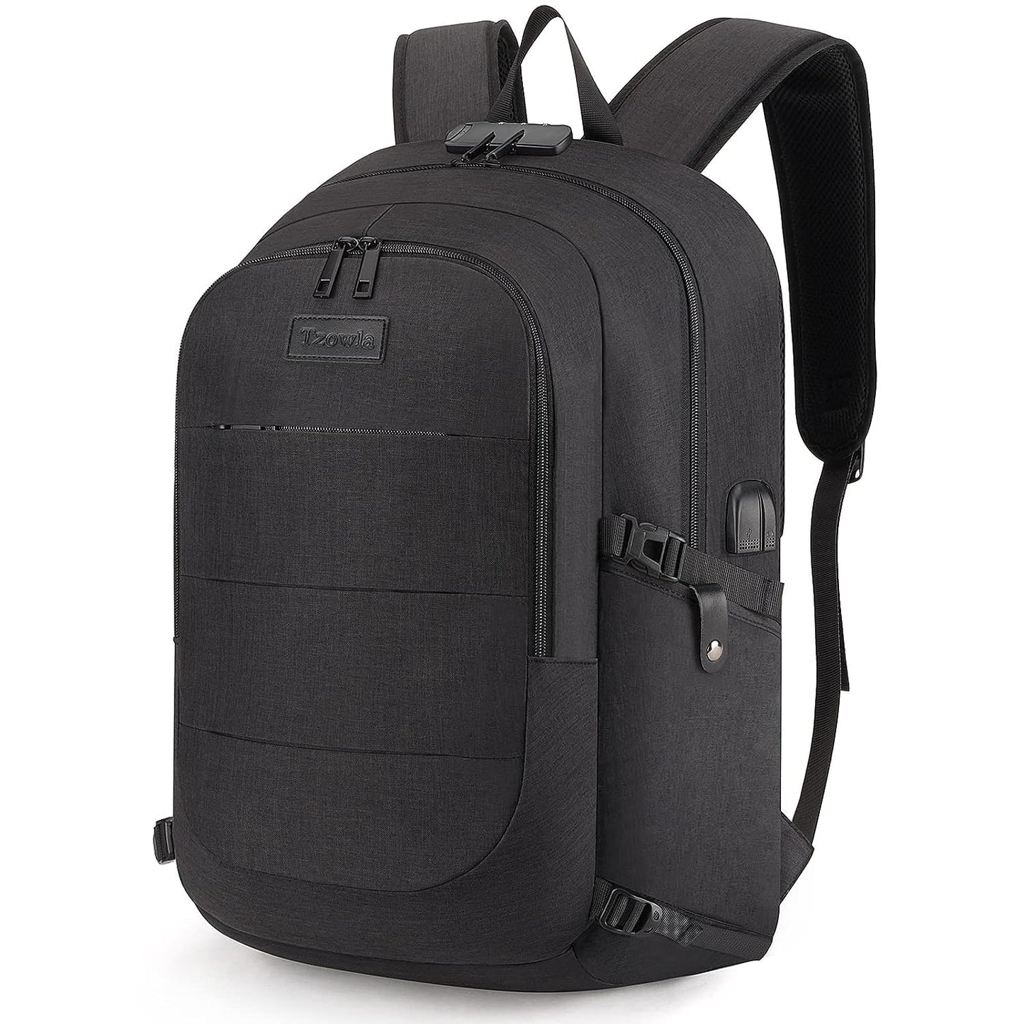 Tzowla Travel Laptop Backpack Water Resistant Anti-Theft Bag with USB Charging Port and Lock 17.3 Inch Computer Business Backpacks for Women Men College School Student Gift,Bookbag Casual Daypack