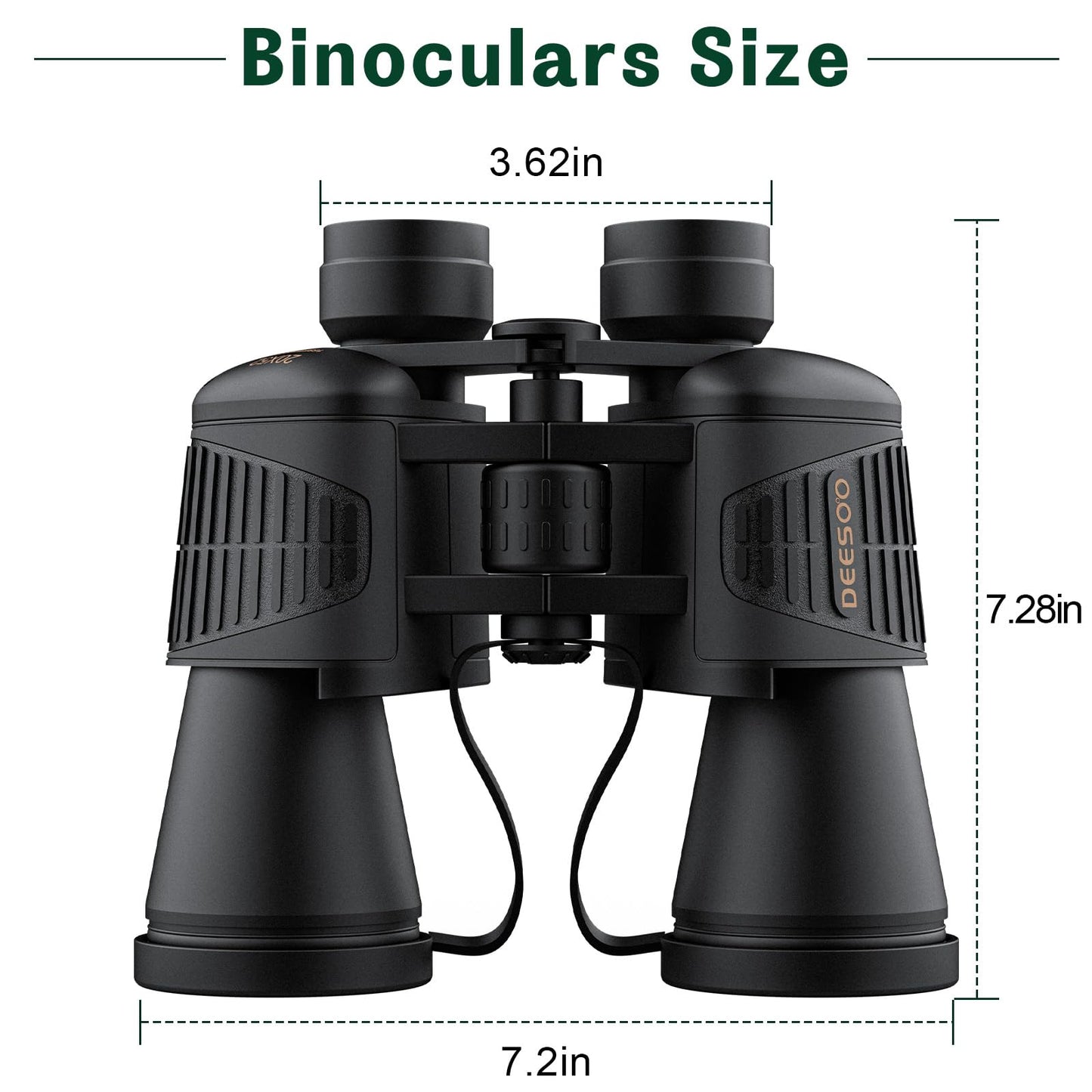 Deesoo 20x52 Binoculars for Adults High Powered - HD Large View Binoculars with Low Light Vision - Professional Binocular for Bird Watching Hunting Travel Cruise Outdoor Sports with Carrying Bag