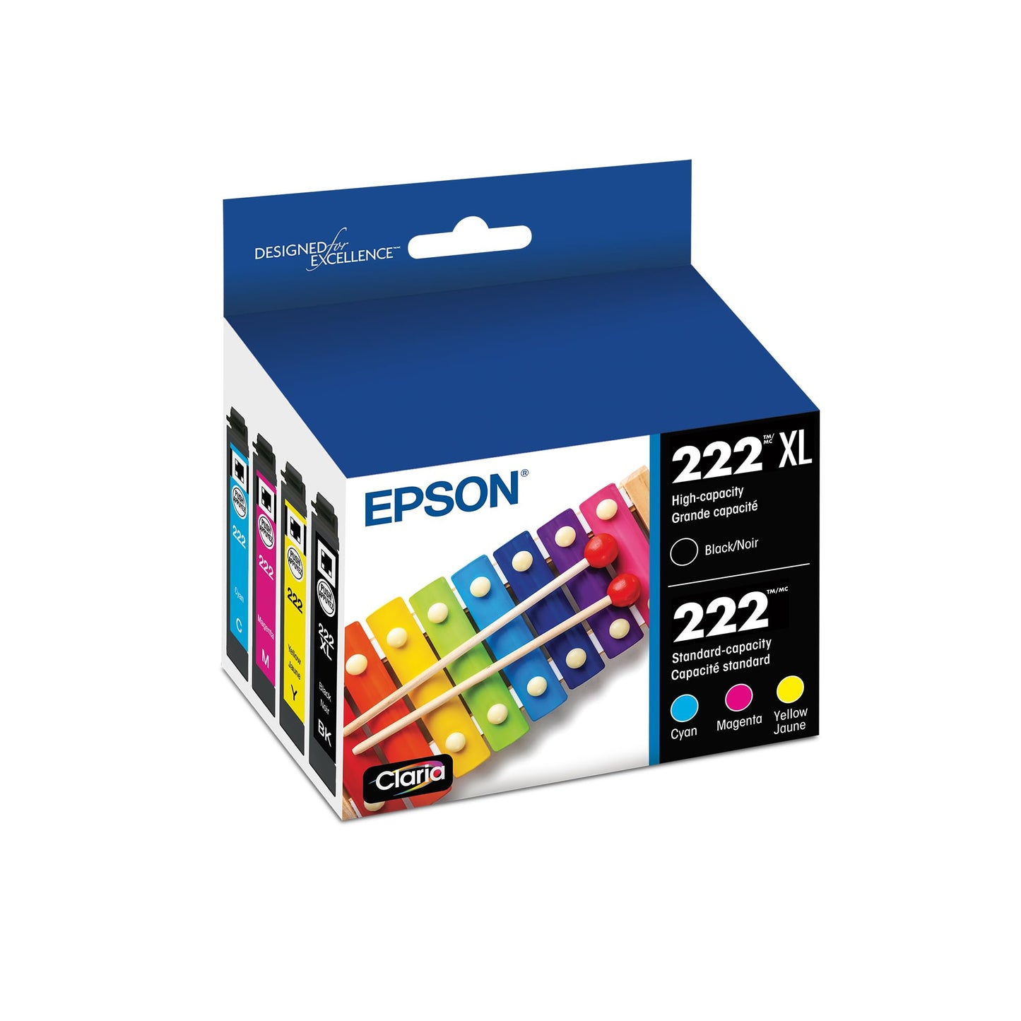 Epson T222 Standard-Capacity Colour and High-Capacity Black Multi-Pack