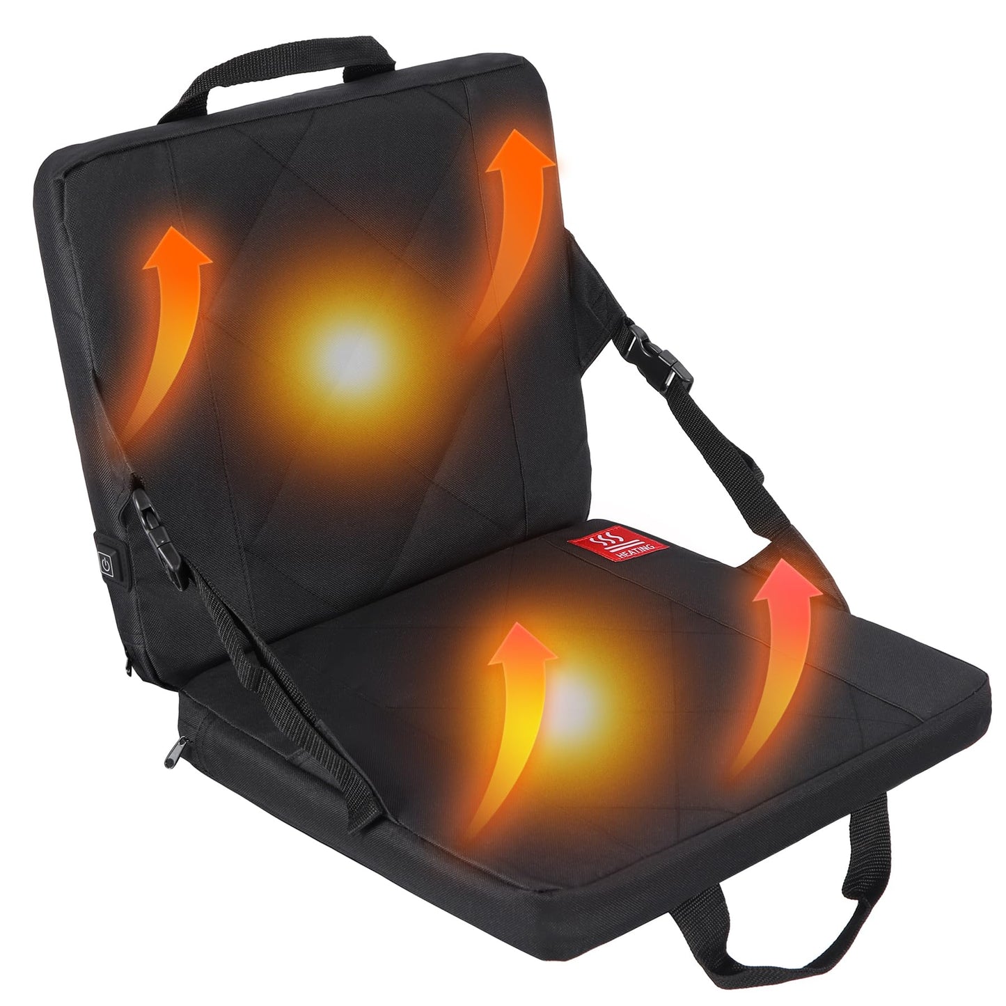 REDCAMP Heated Stadium Seat,Heating Seat Cushion with Back for Camping Fishing (Mobile Power Pack Not Included)
