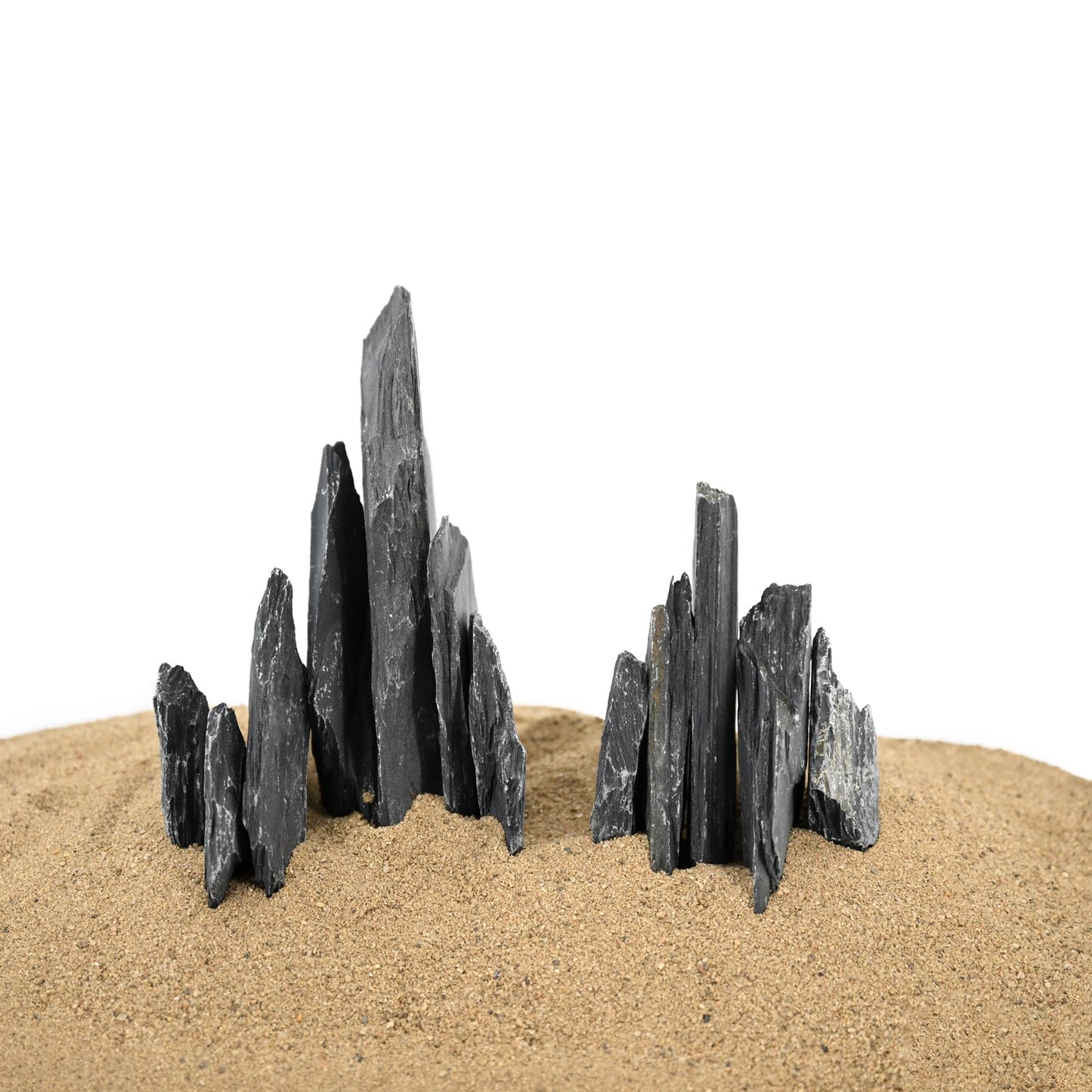 Natural Slate Stone Rocks 2 to 6 inch Aquariums Stone for Aquascaping,Terrariums,Reptile Enclosures,Paludariums, and Gardens-10lb
