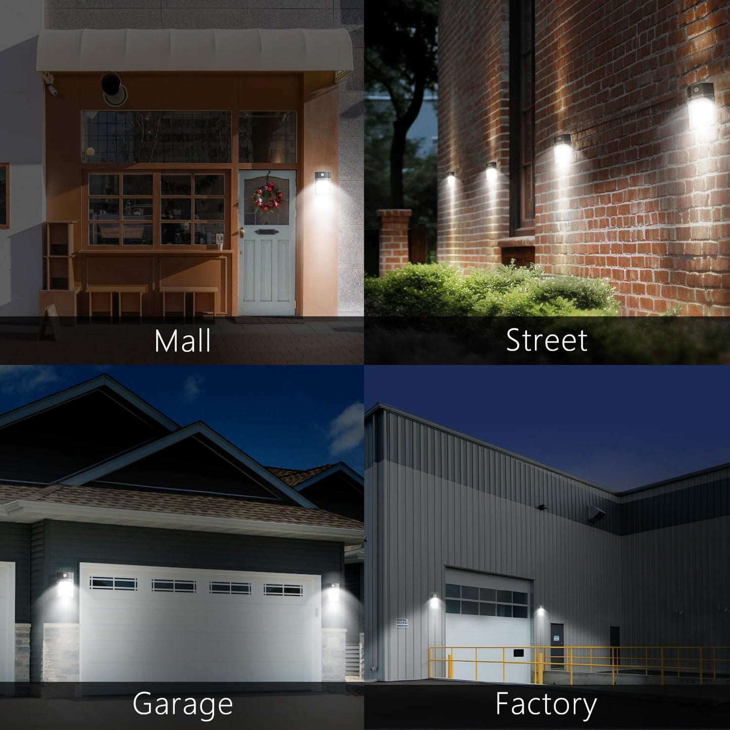 30W LED Wall Pack Light with Dusk to Dawn Sensor, 3600LM, 5000K Daylight, 120Vac Led Porch Lights, IP65 Waterproof Outdoor Security Lighting for Garage Warehouse Garden, ETL Certified, 4 Pack