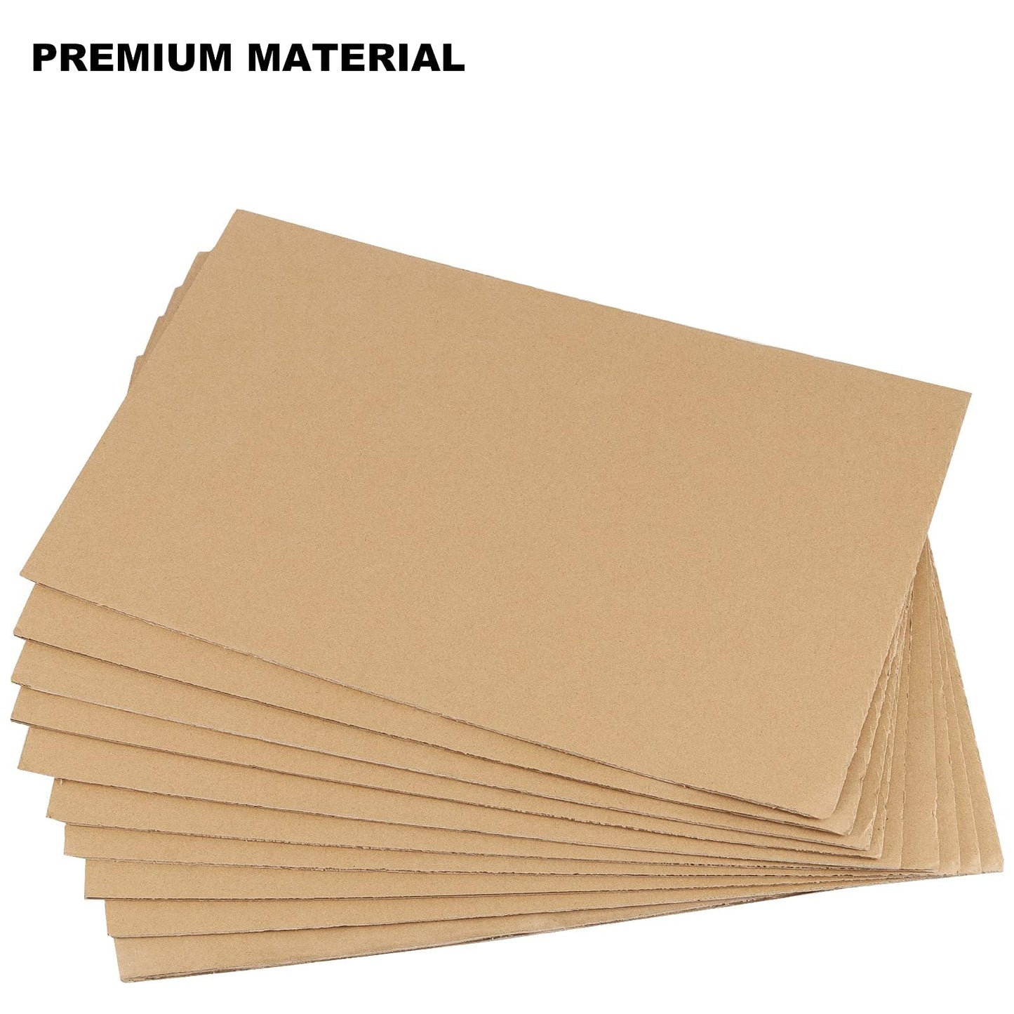 SHEUTSAN 100 Pack 8.5 x 11 Inch Brown Corrugated Cardboard Sheets, Brown Flat Cardboard Sheets for Albums Cover, Scrapbooking, Documents Prints Backing
