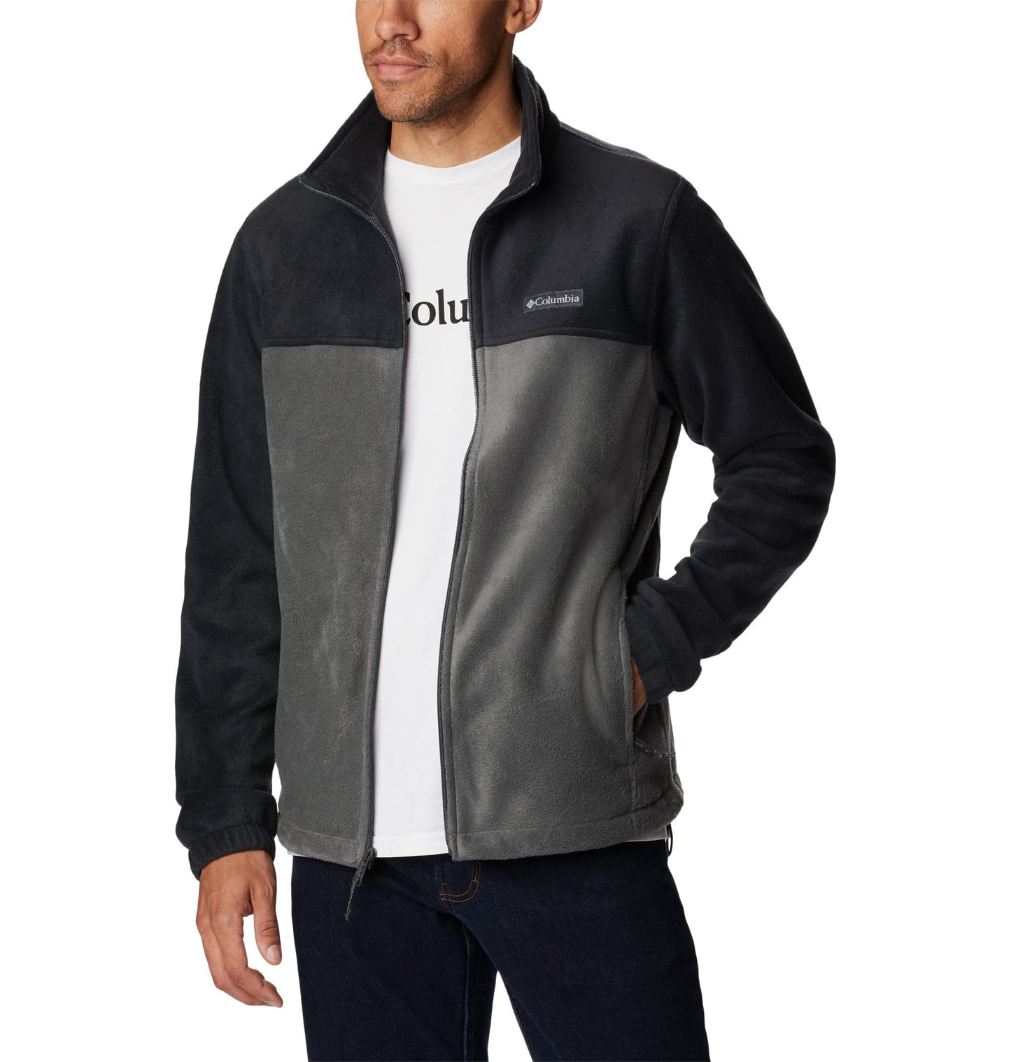 Columbia Men's Steens Mountain Full Zip 2.0, Black/Grill, X-Large