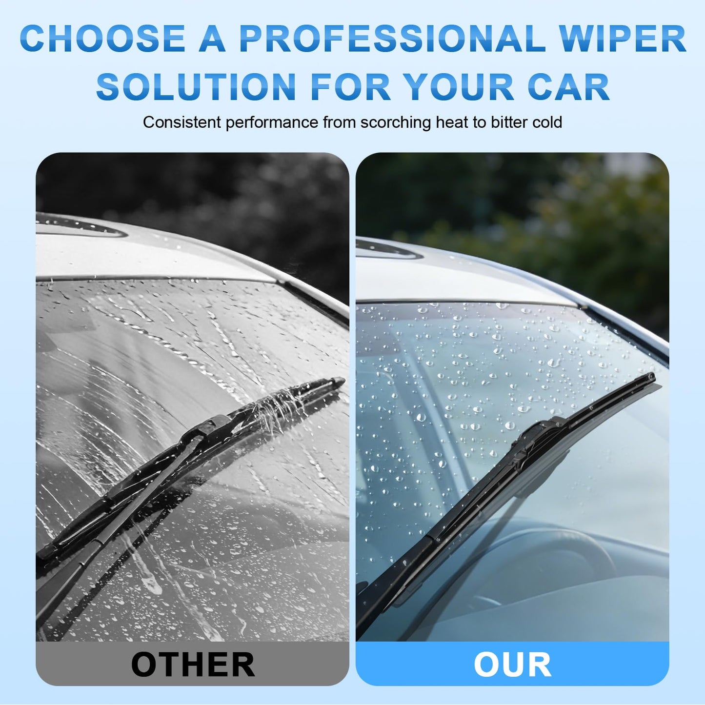 Windshield Wiper Blades Replacement for Nissan Kicks 2023 2022 2021 2020 2019 2018 Original Factory Quality Front Rear Wipers Blade Set for My Car - 26" 16" 12" (Pack of 3)