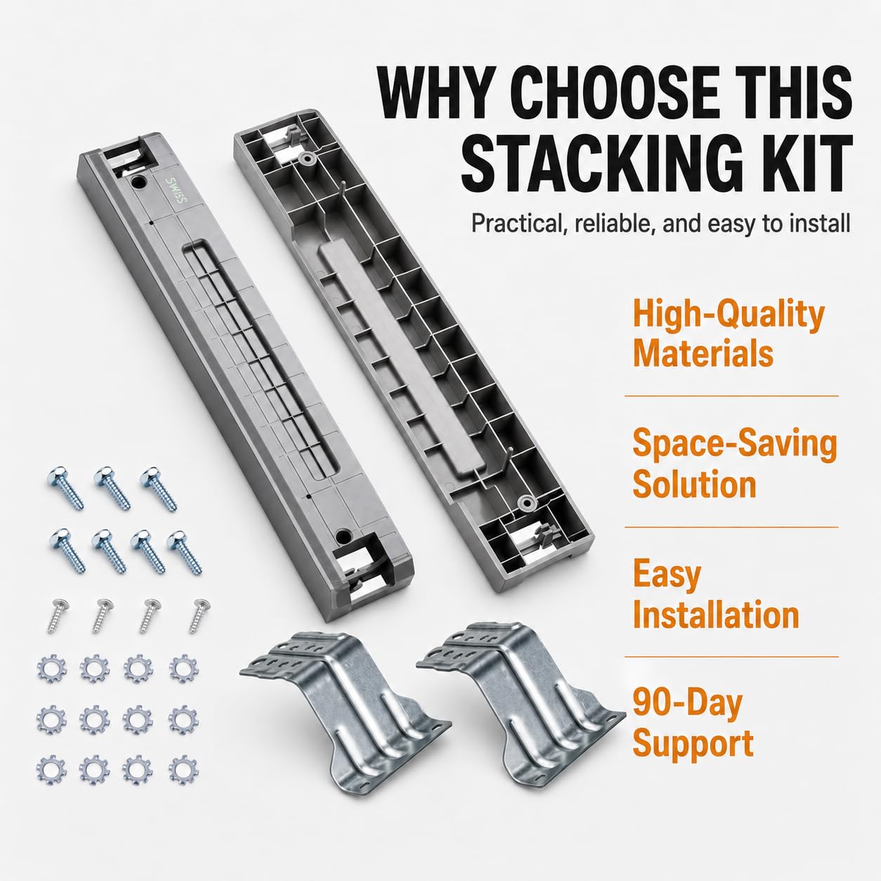 Swess SKK-8K Stacking Kit for Samsung 27 Inch Front Load Washer and Dryer Replace for SKK-8A, SKK-7A, SK-5A, SK-5AXAA