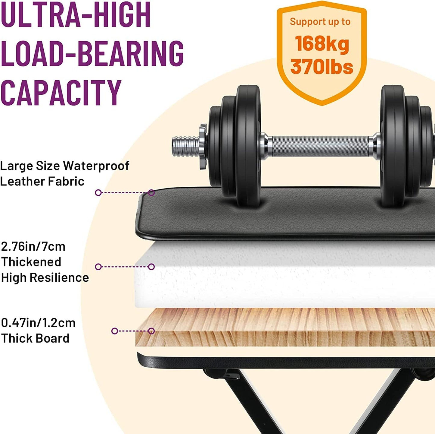 Adjustable Padded Piano Keyboard Bench Seat, Folding Design for Beginner Professionals (type2)